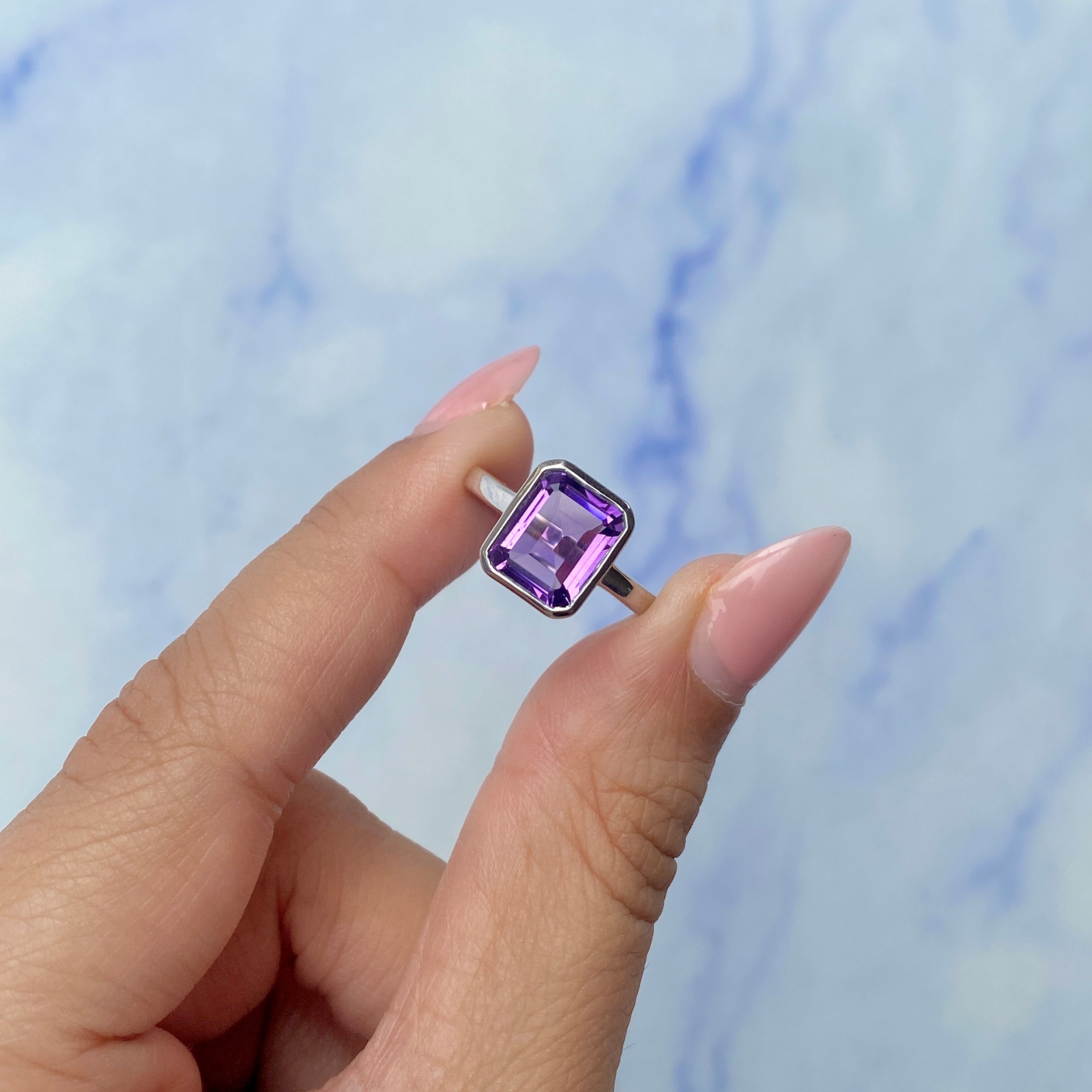 Amethyst Ring-(AMT-SR-1752.)
