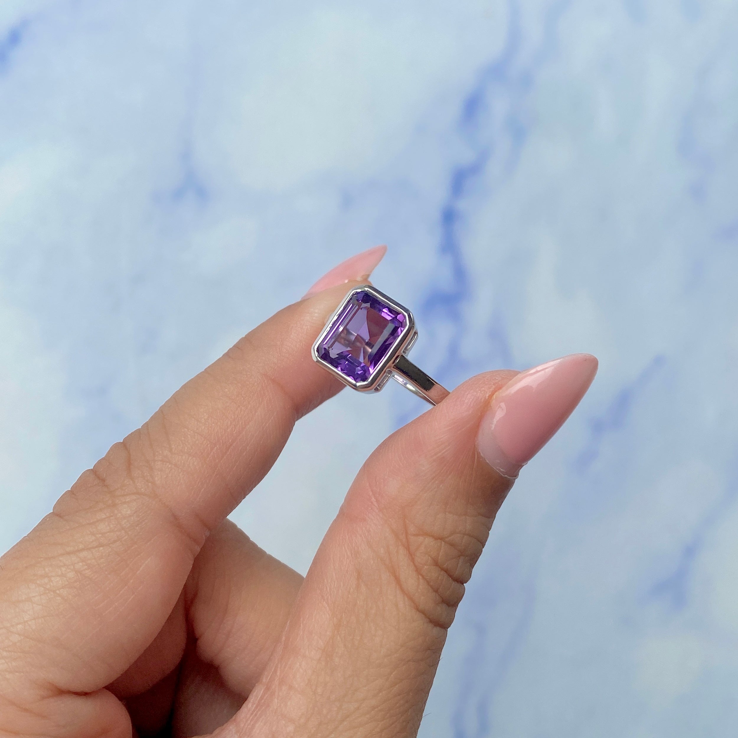 Amethyst Ring-(AMT-SR-1752.)