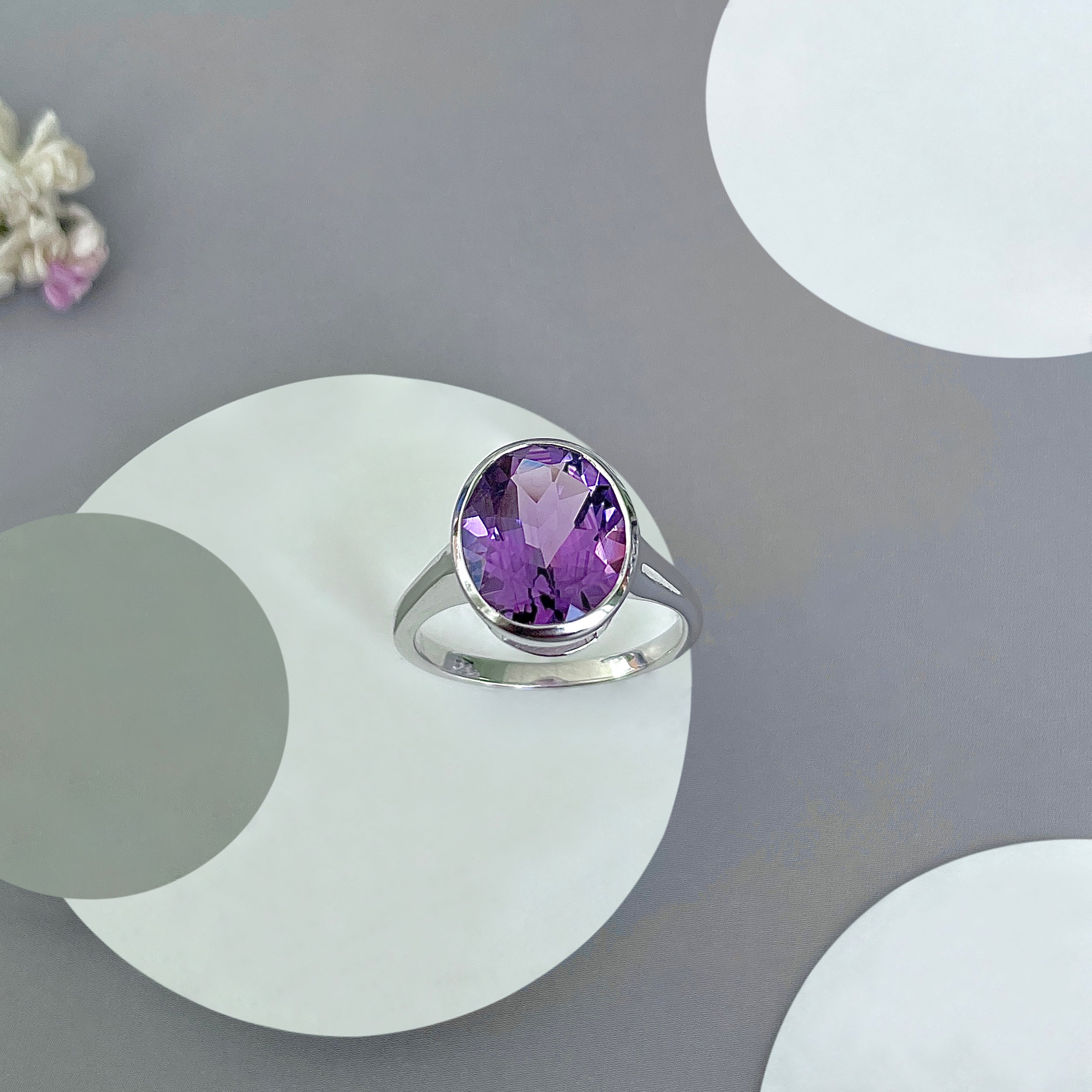 Amethyst Ring-(AMT-SR-1806.)