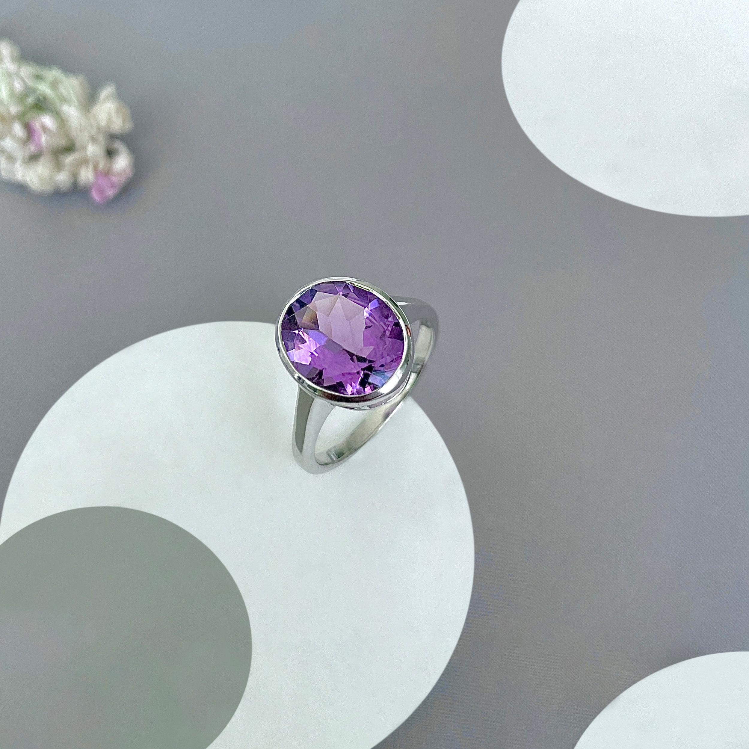 Amethyst Ring-(AMT-SR-1806.)