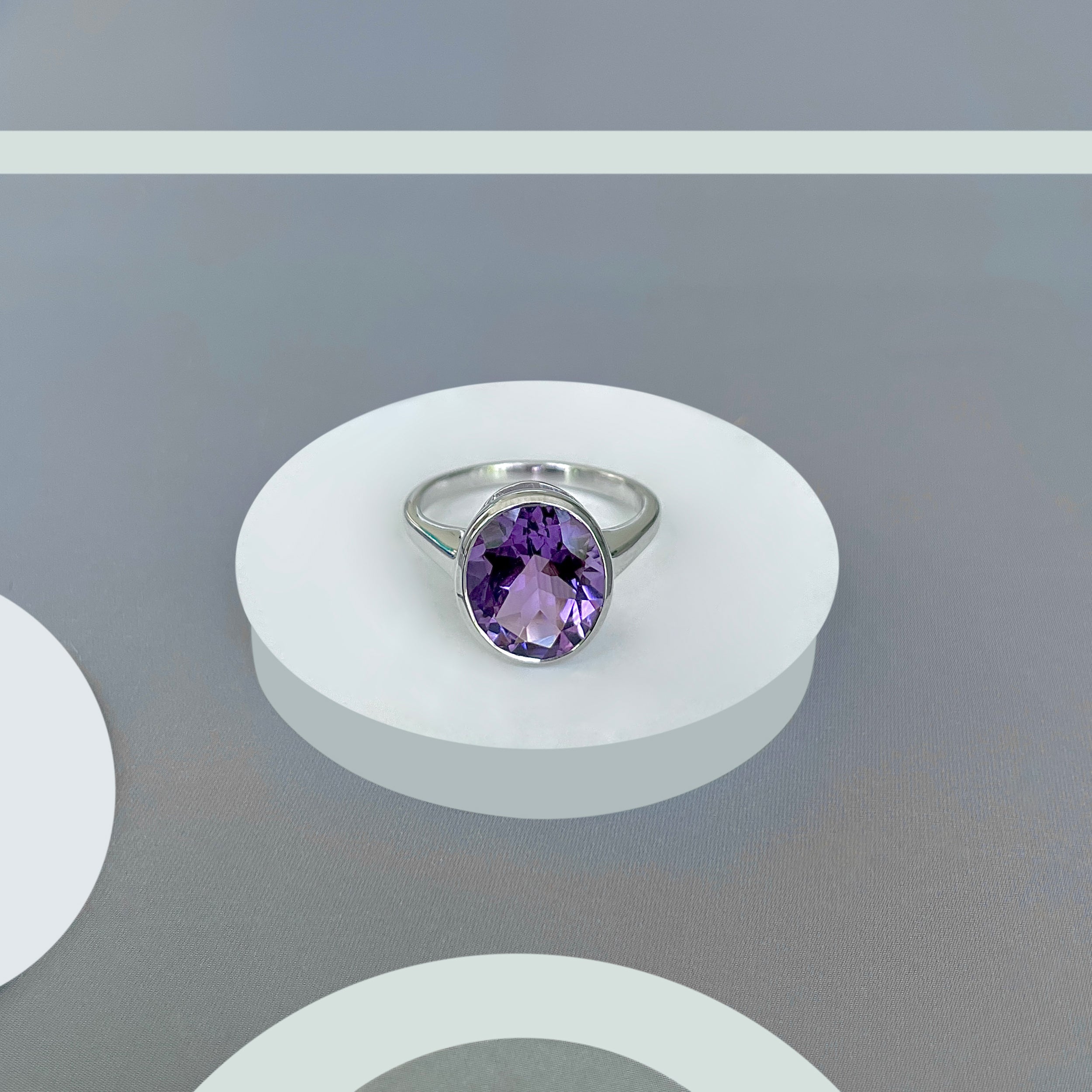 Amethyst Ring-(AMT-SR-1806.)