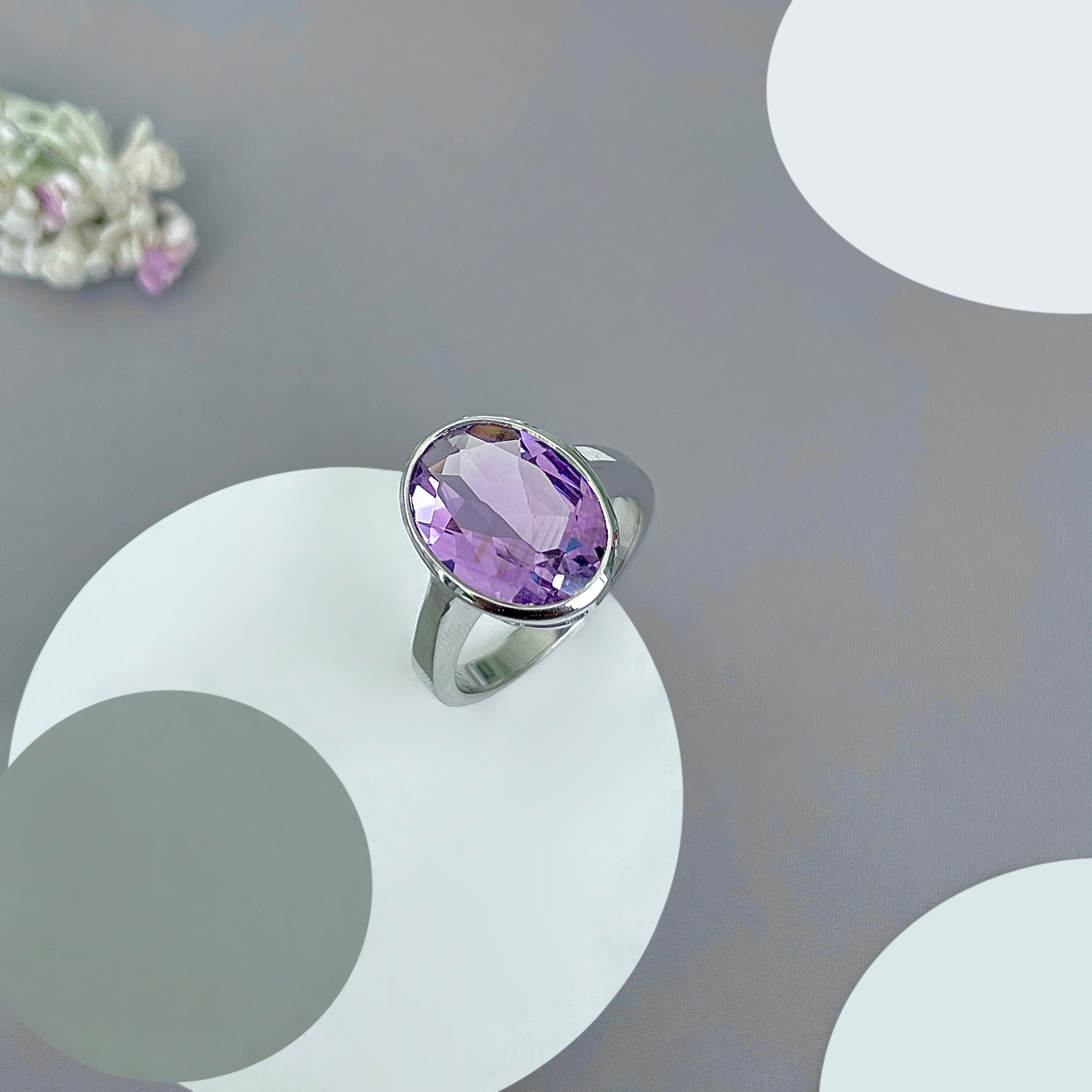Amethyst Ring-(AMT-SR-1892.)