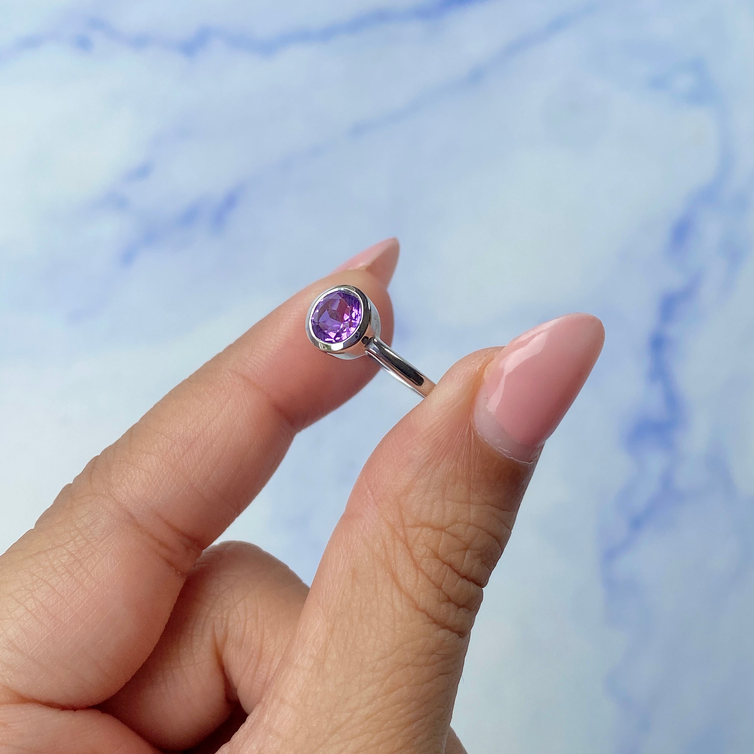 Amethyst Ring-(AMT-SR-237.)