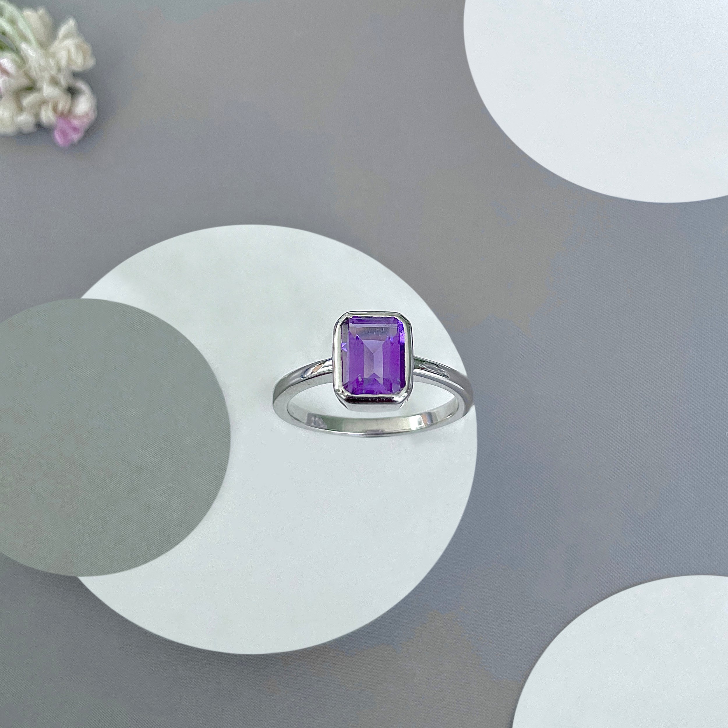 Amethyst Ring-(AMT-SR-246.)