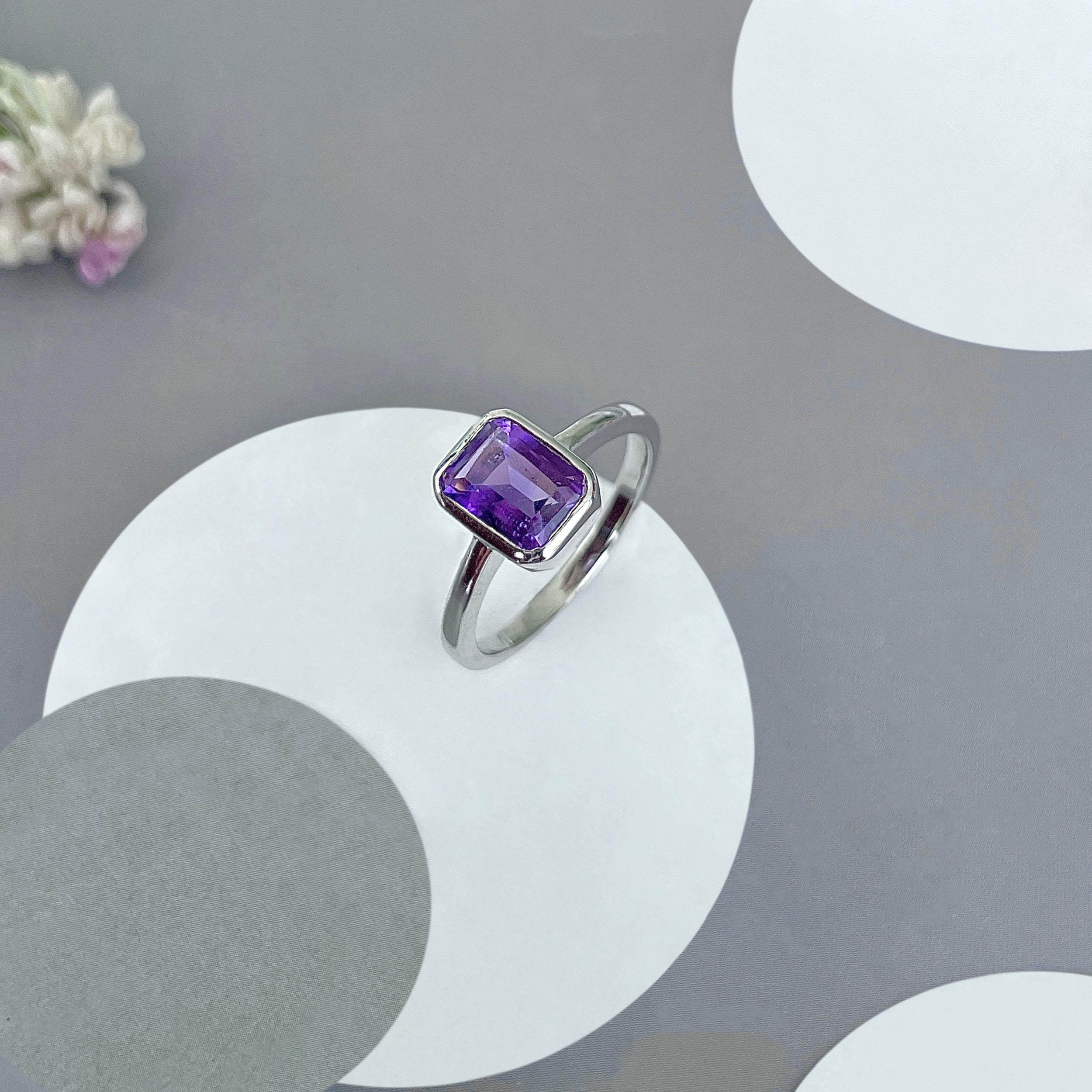 Amethyst Ring-(AMT-SR-246.)