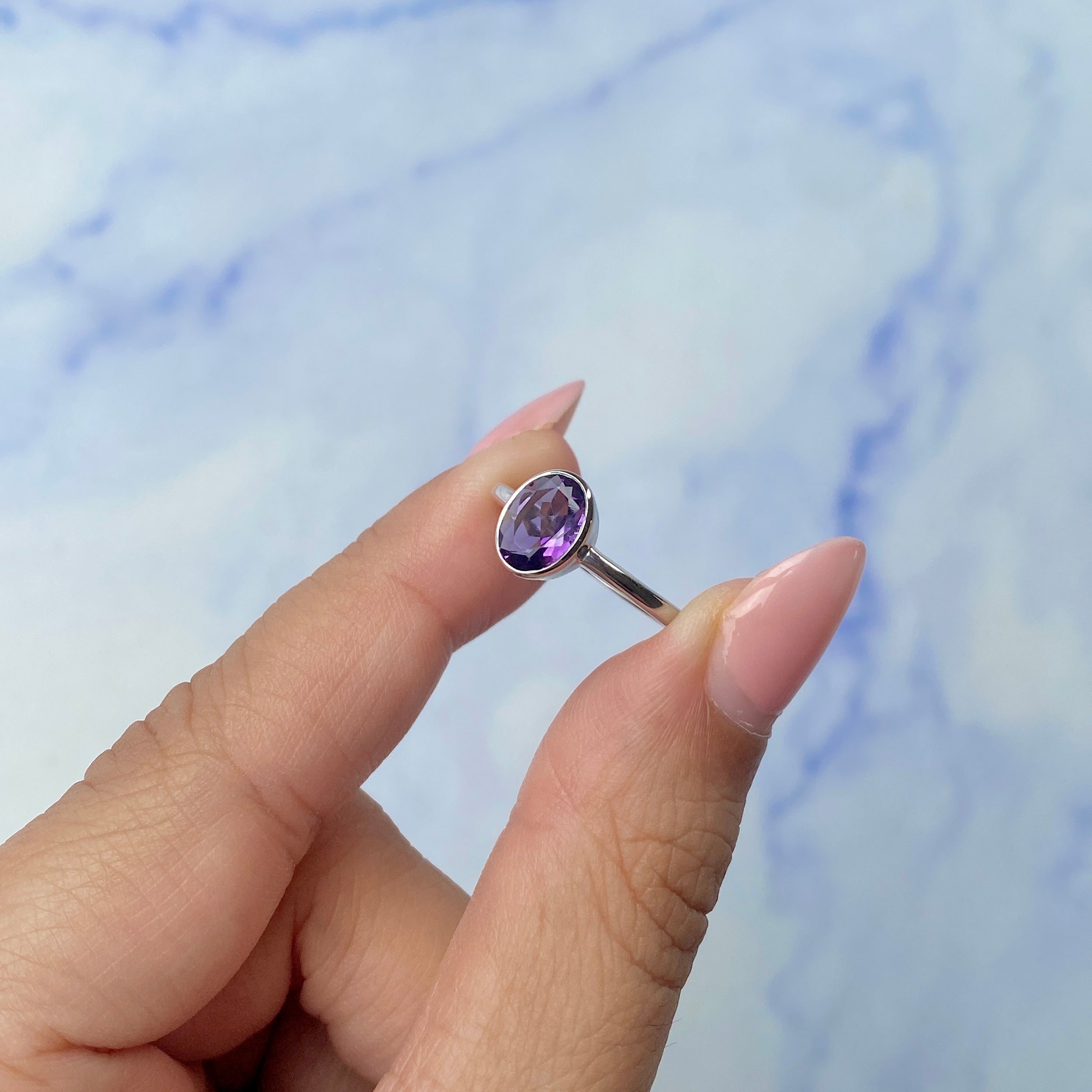 Amethyst Ring-(AMT-SR-248.)