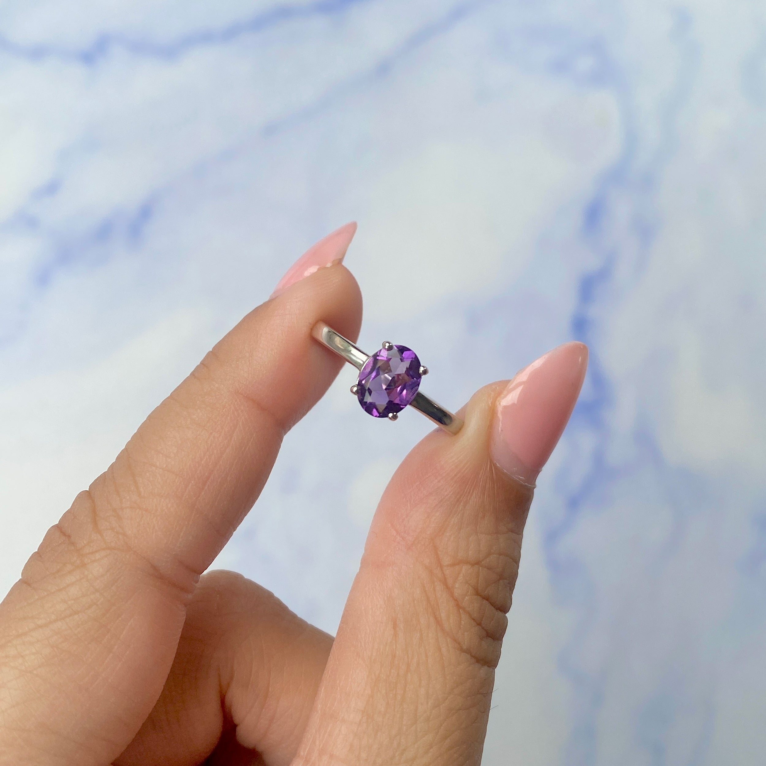 Amethyst Ring-(AMT-SR-249.)
