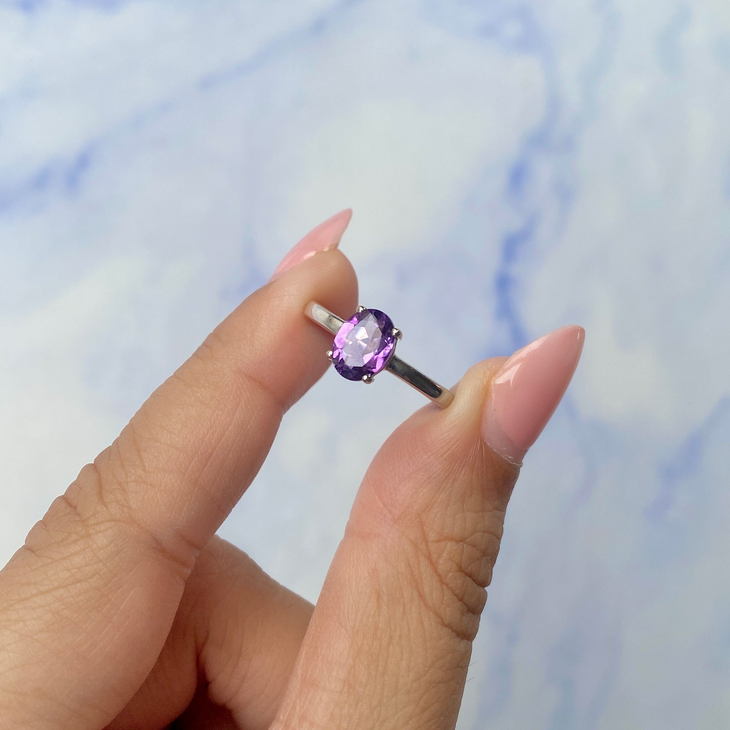 Amethyst Ring-(AMT-SR-249.)