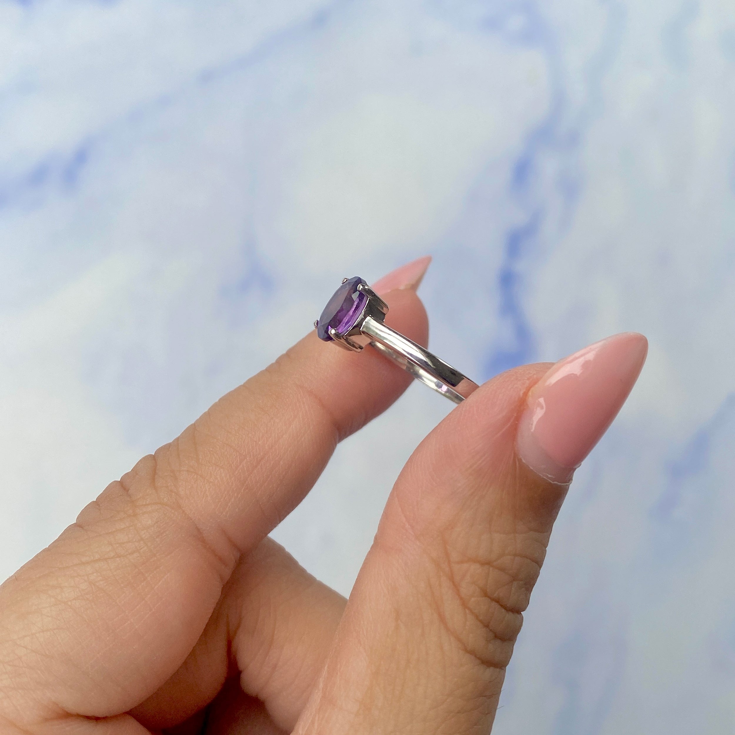 Amethyst Ring-(AMT-SR-249.)