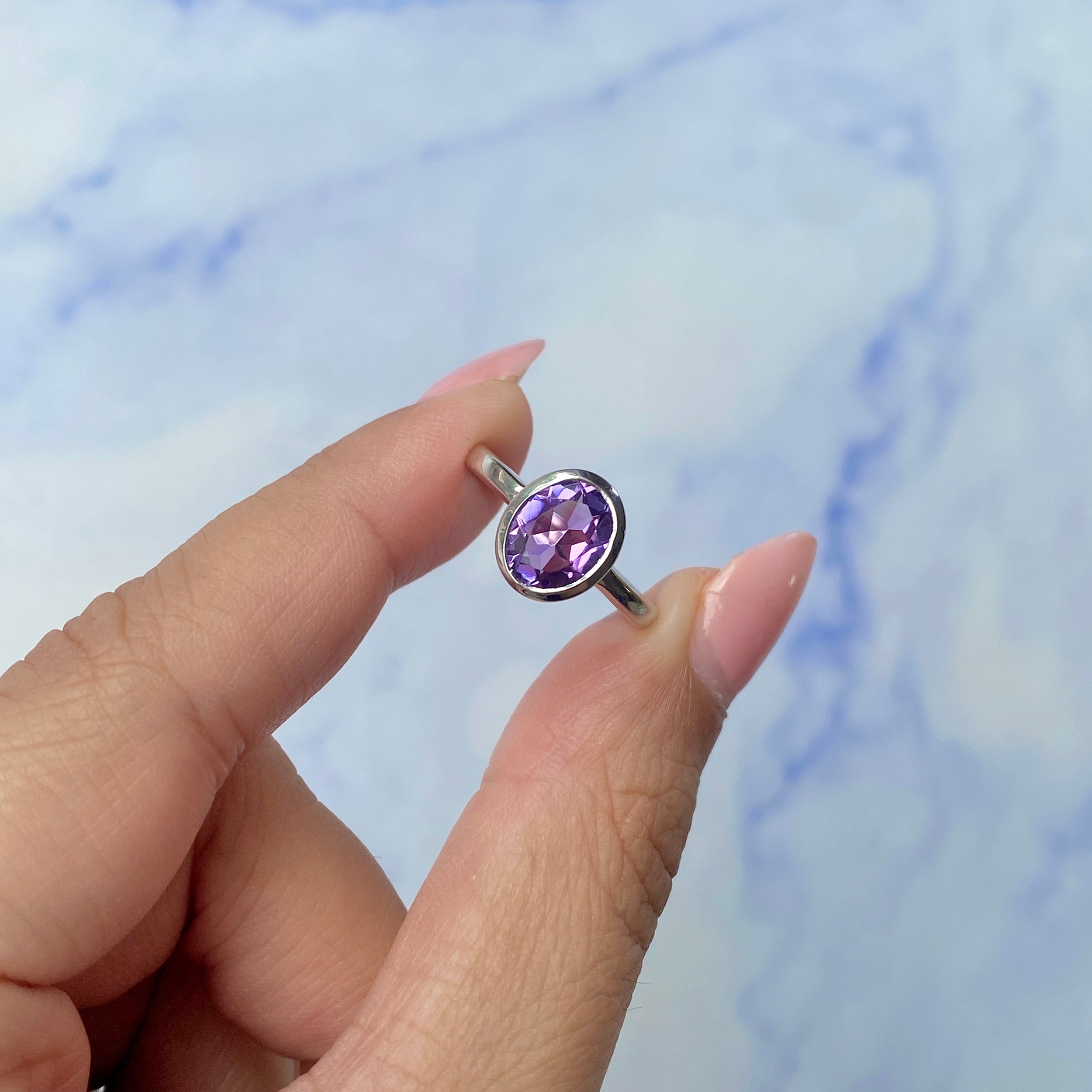 Amethyst Ring-(AMT-SR-251.)
