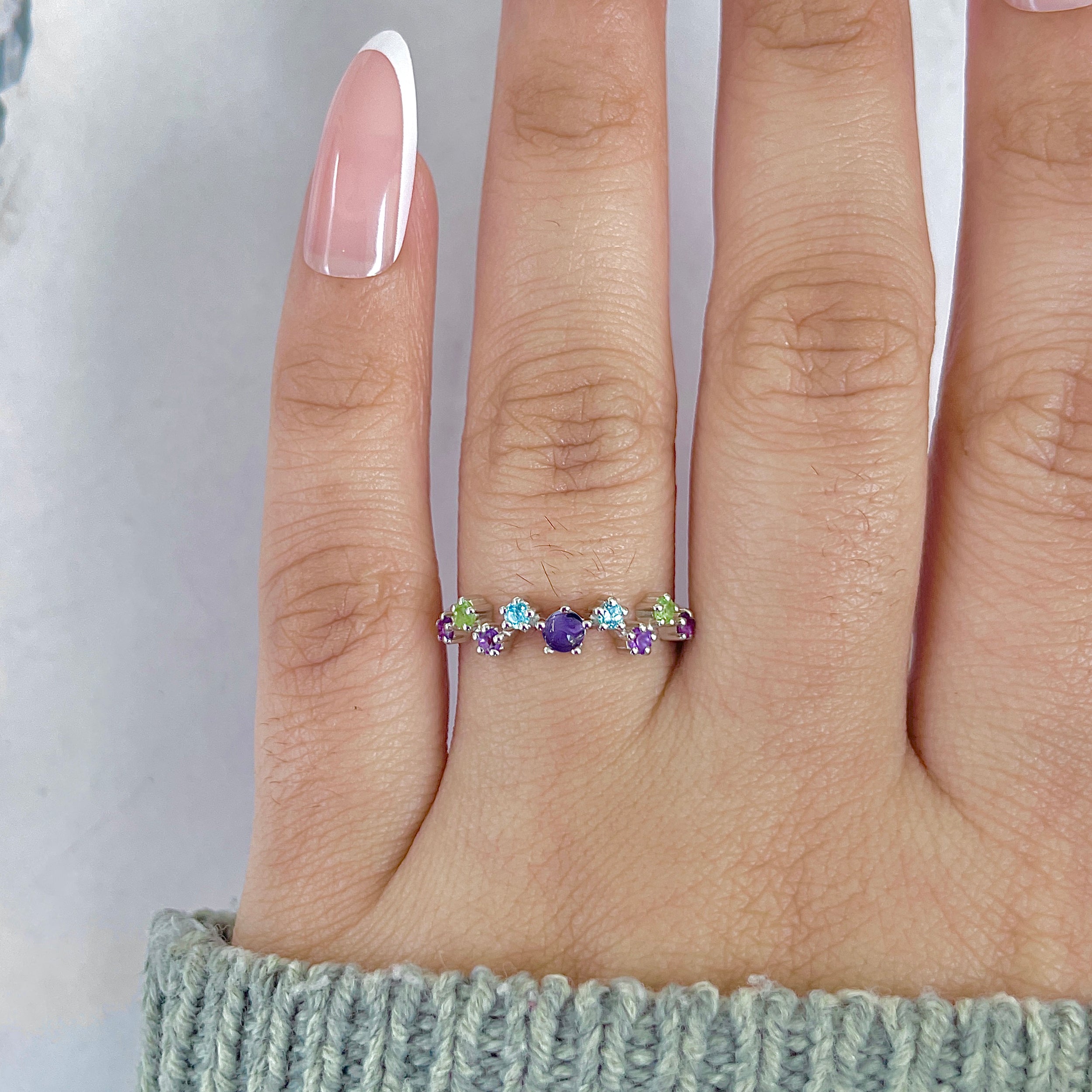 Amethyst Ring-(AMT-SR-365-W.)