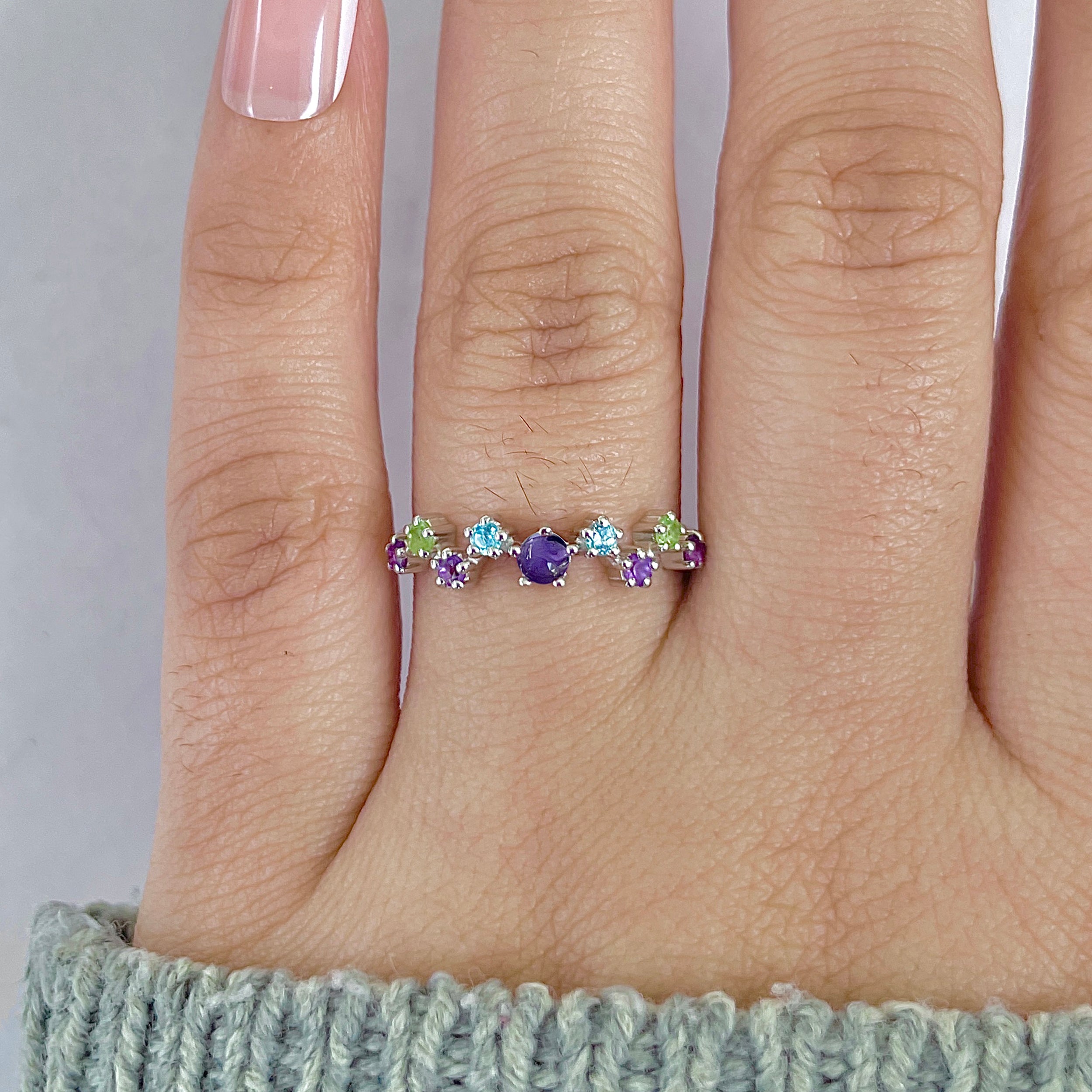 Amethyst Ring-(AMT-SR-365-W.)