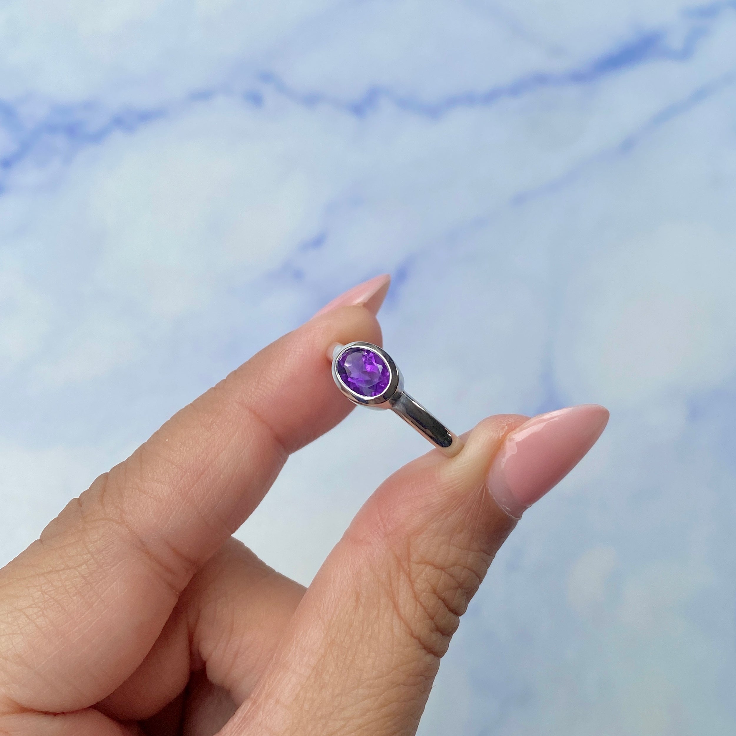 Amethyst Ring-(AMT-SR-4026.)