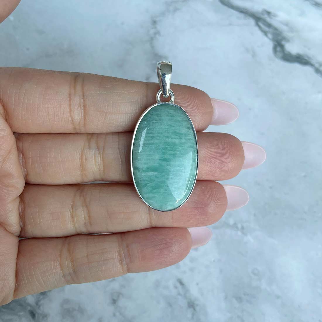 Amazonite Pendant-(AMZ-P-27.)