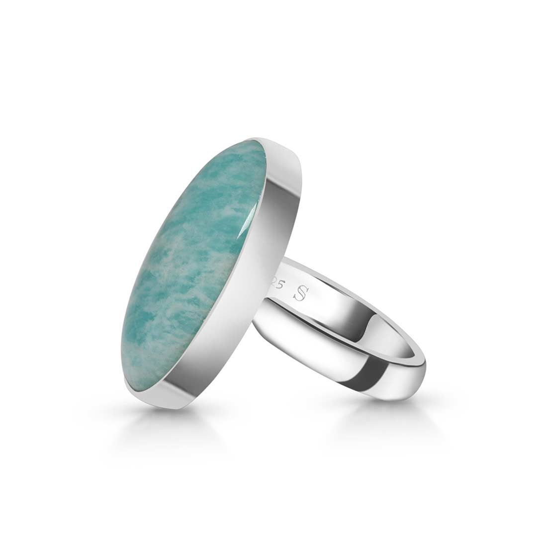 Amazonite Adjustable Ring-(AMZ-R-29.)