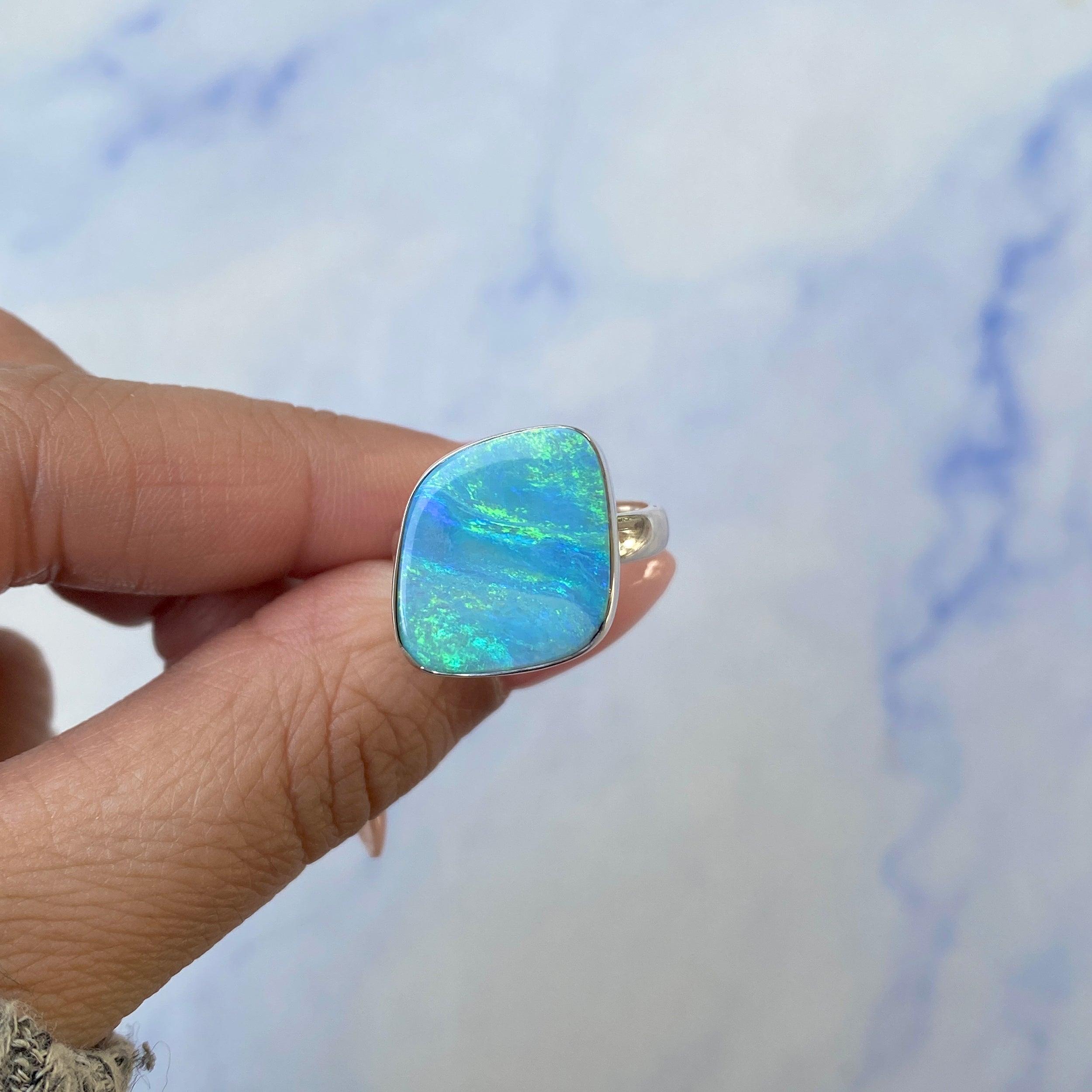 Australian Opal Adjustable Ring-(AOD-R-12.)