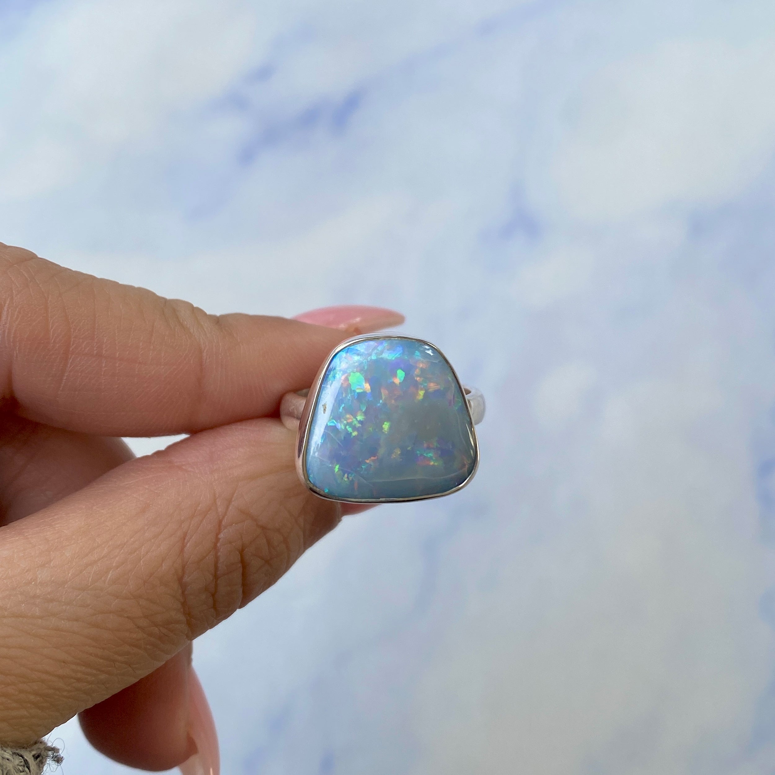 Australian Opal Adjustable Ring-(AOD-R-15.)