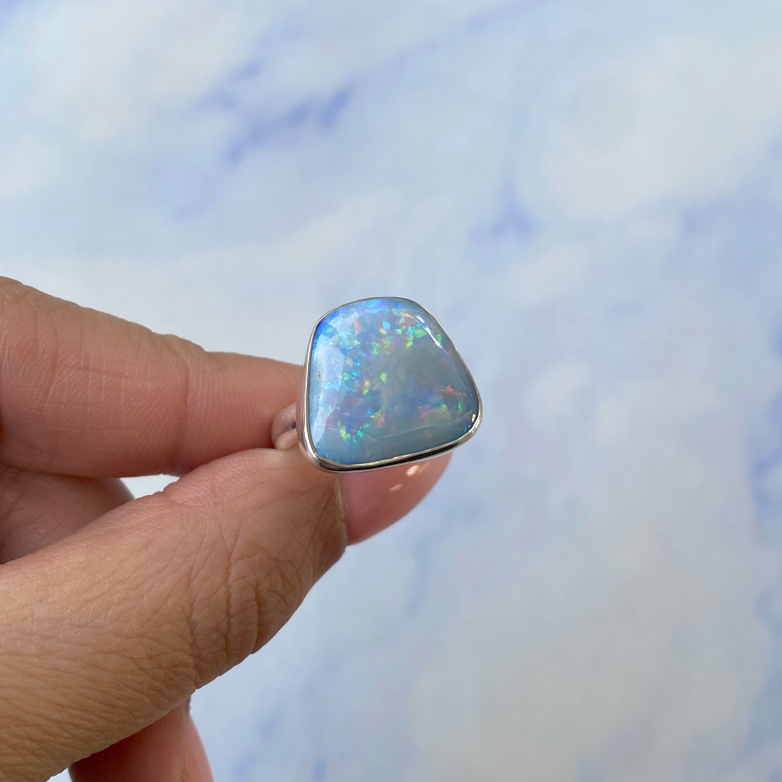 Australian Opal Adjustable Ring-(AOD-R-15.)