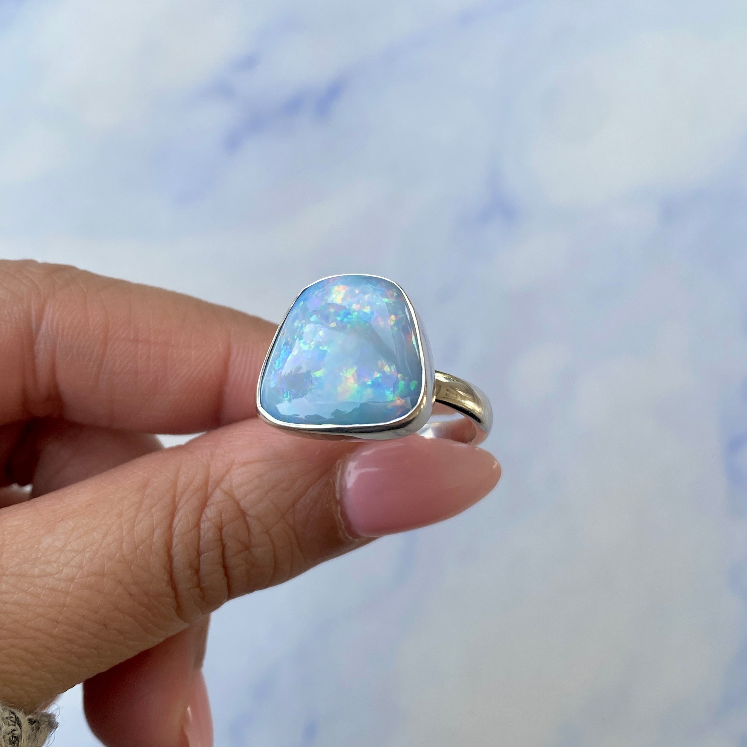 Australian Opal Adjustable Ring-(AOD-R-15.)