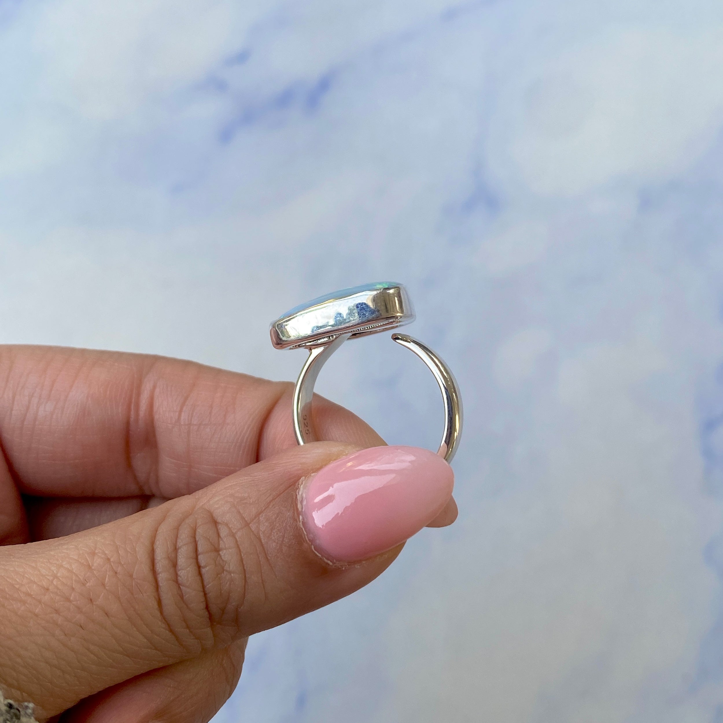 Australian Opal Adjustable Ring-(AOD-R-15.)