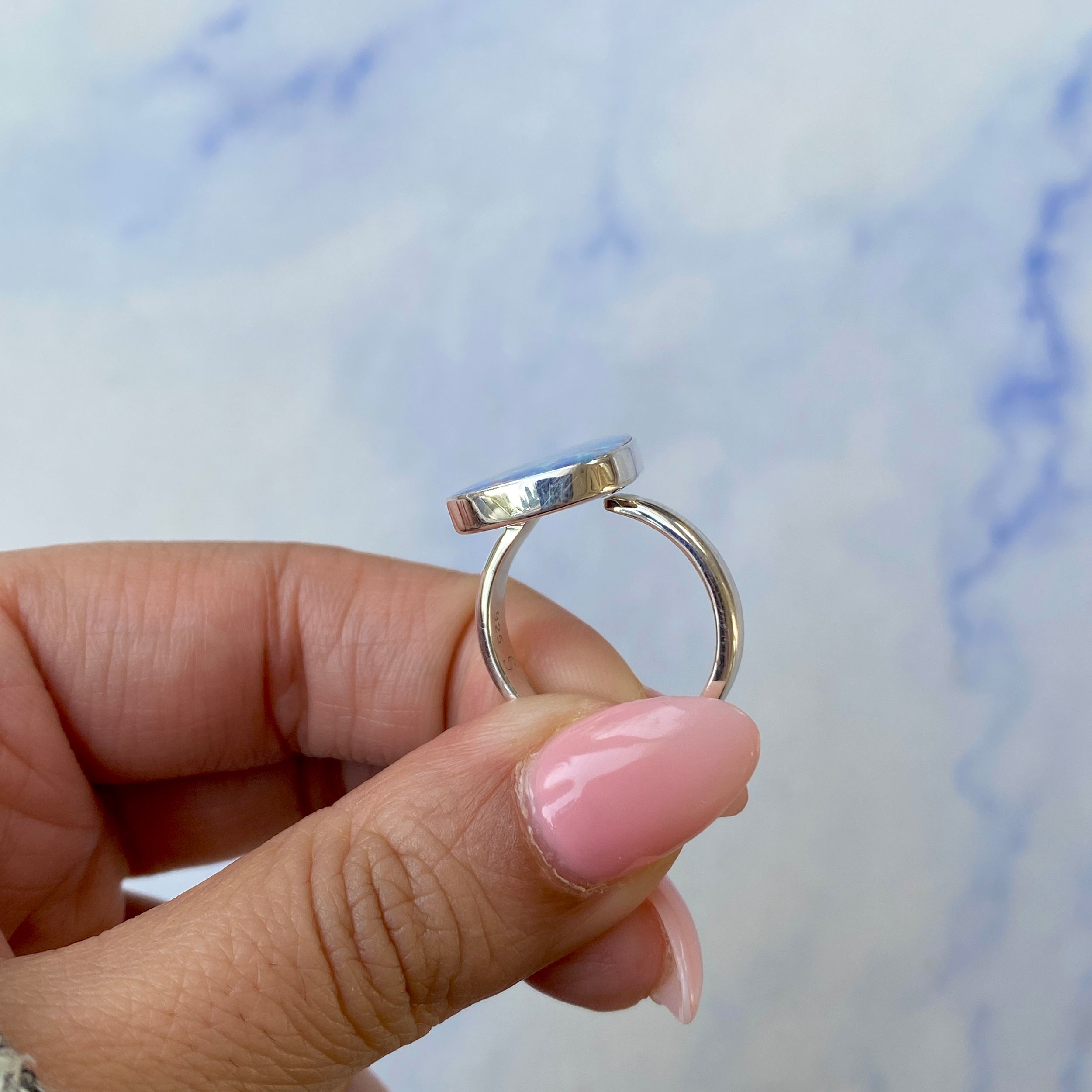 Australian Opal Adjustable Ring-(AOD-R-17.)