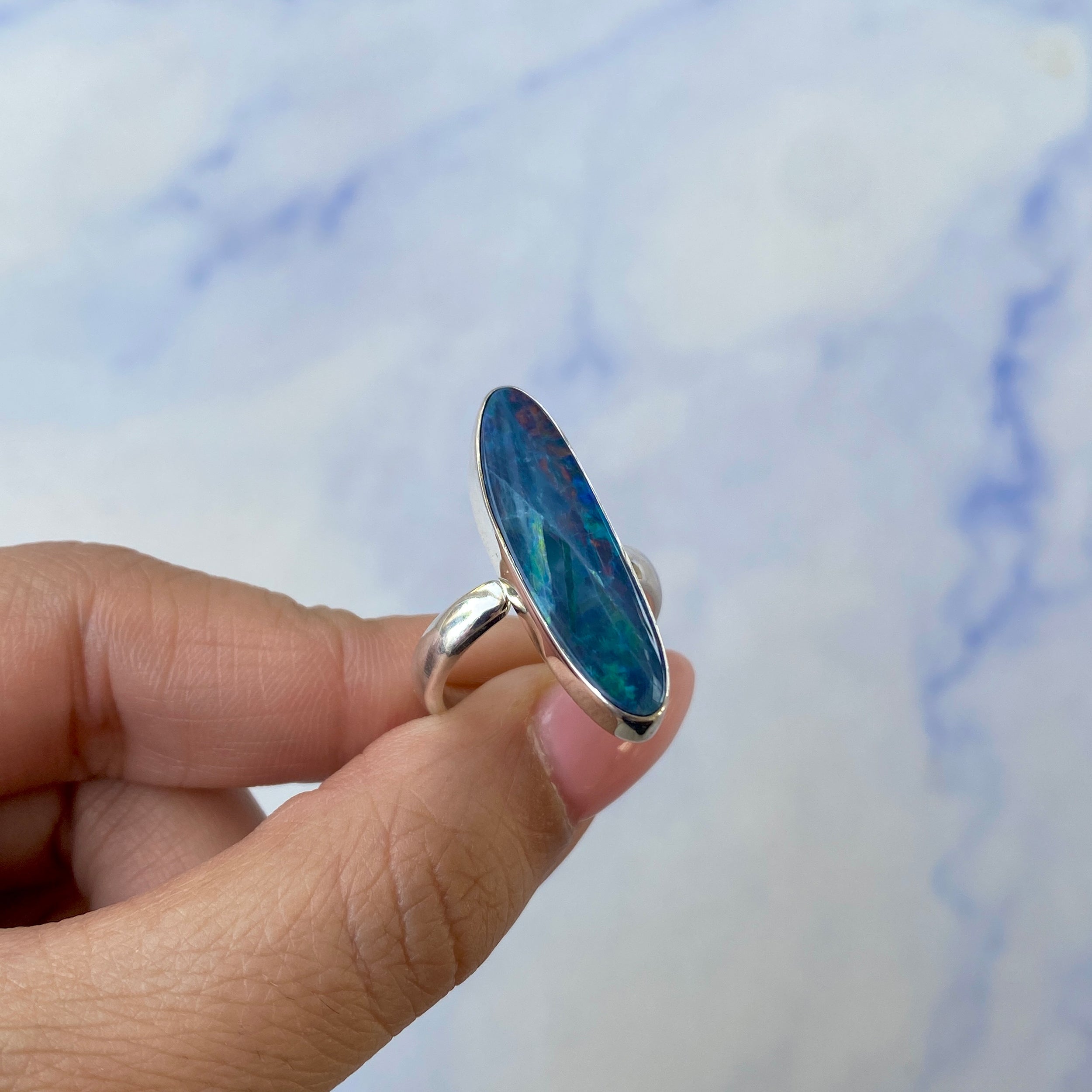 Australian Opal Adjustable Ring-(AOD-R-19.)