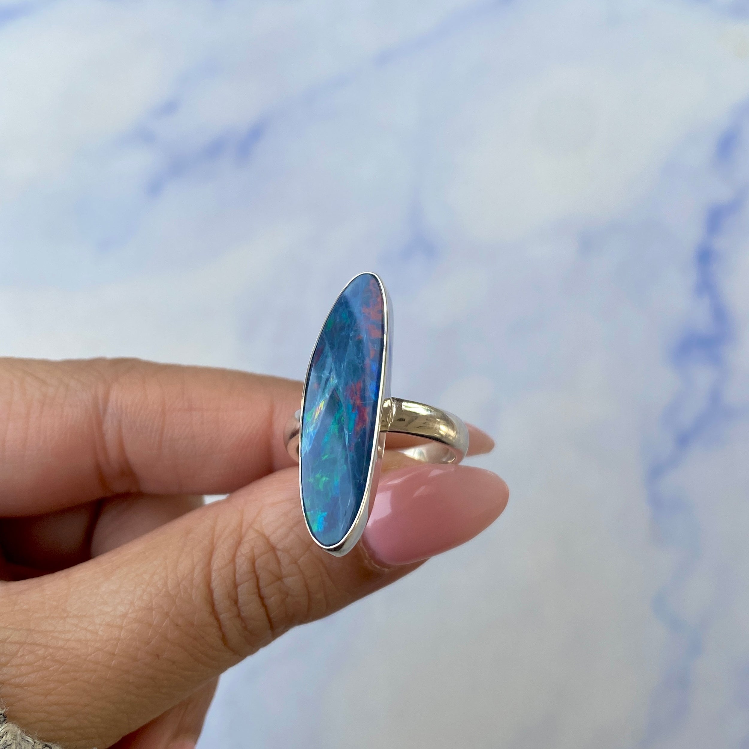 Australian Opal Adjustable Ring-(AOD-R-19.)