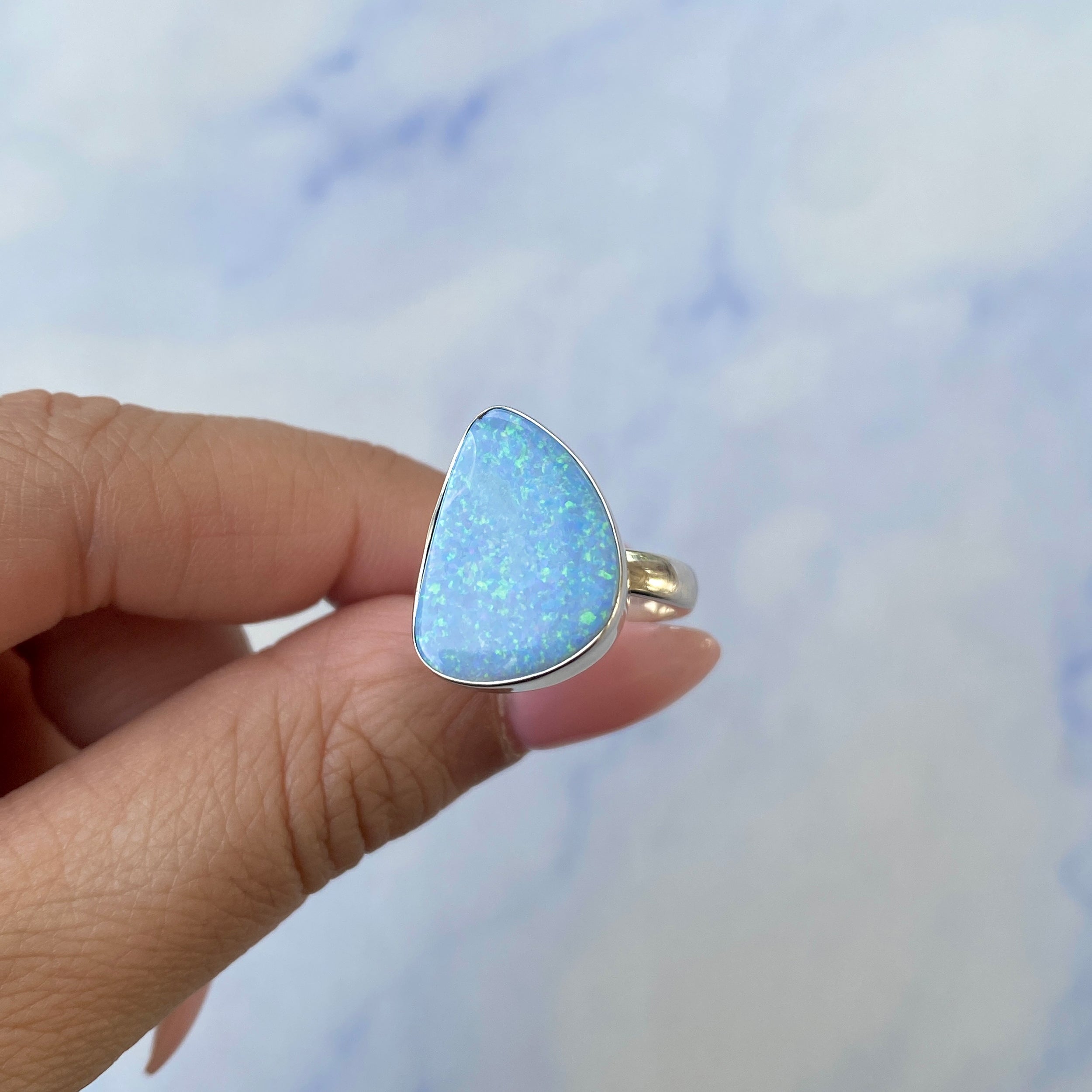 Australian Opal Adjustable Ring-(AOD-R-2.)