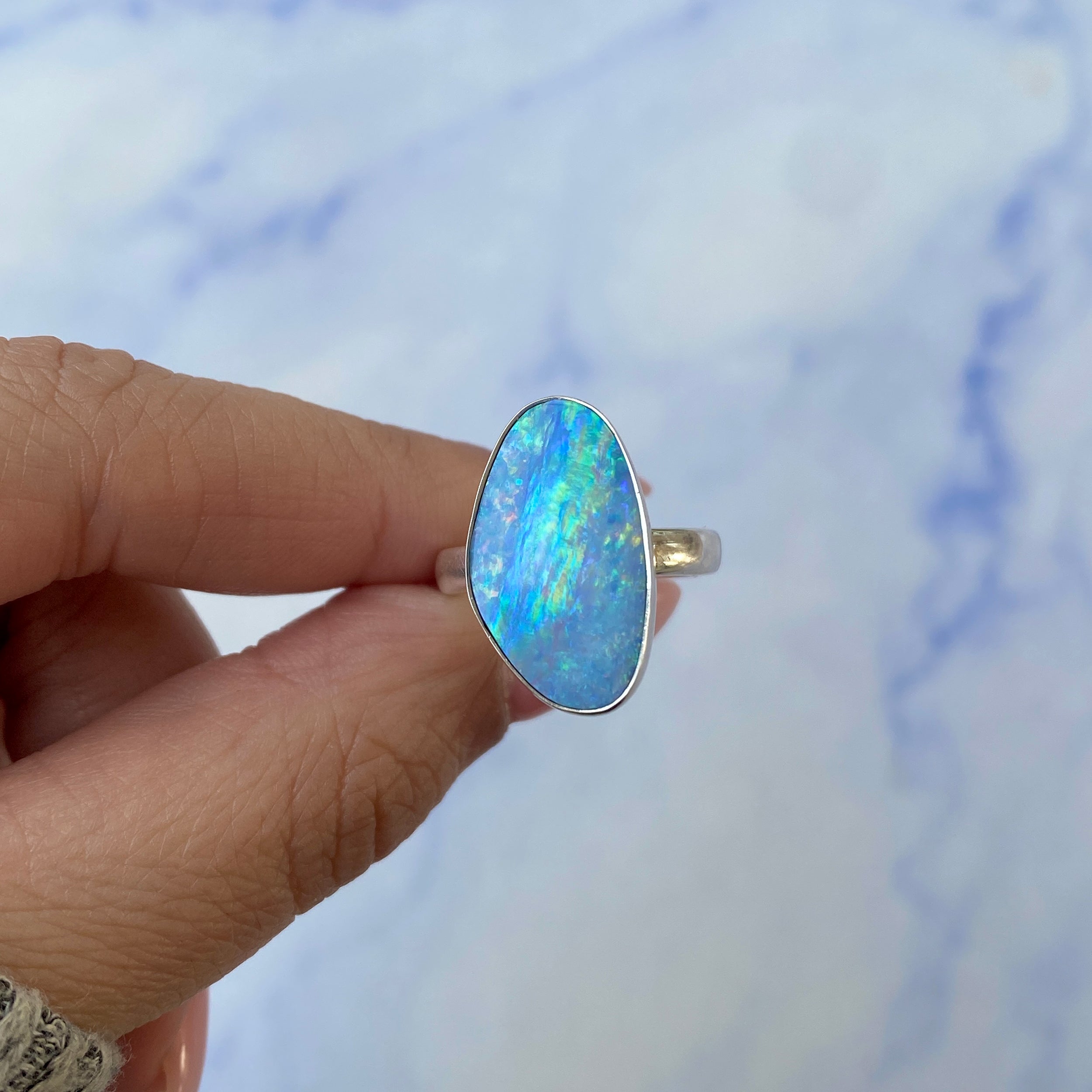Australian Opal Adjustable Ring-(AOD-R-20.)