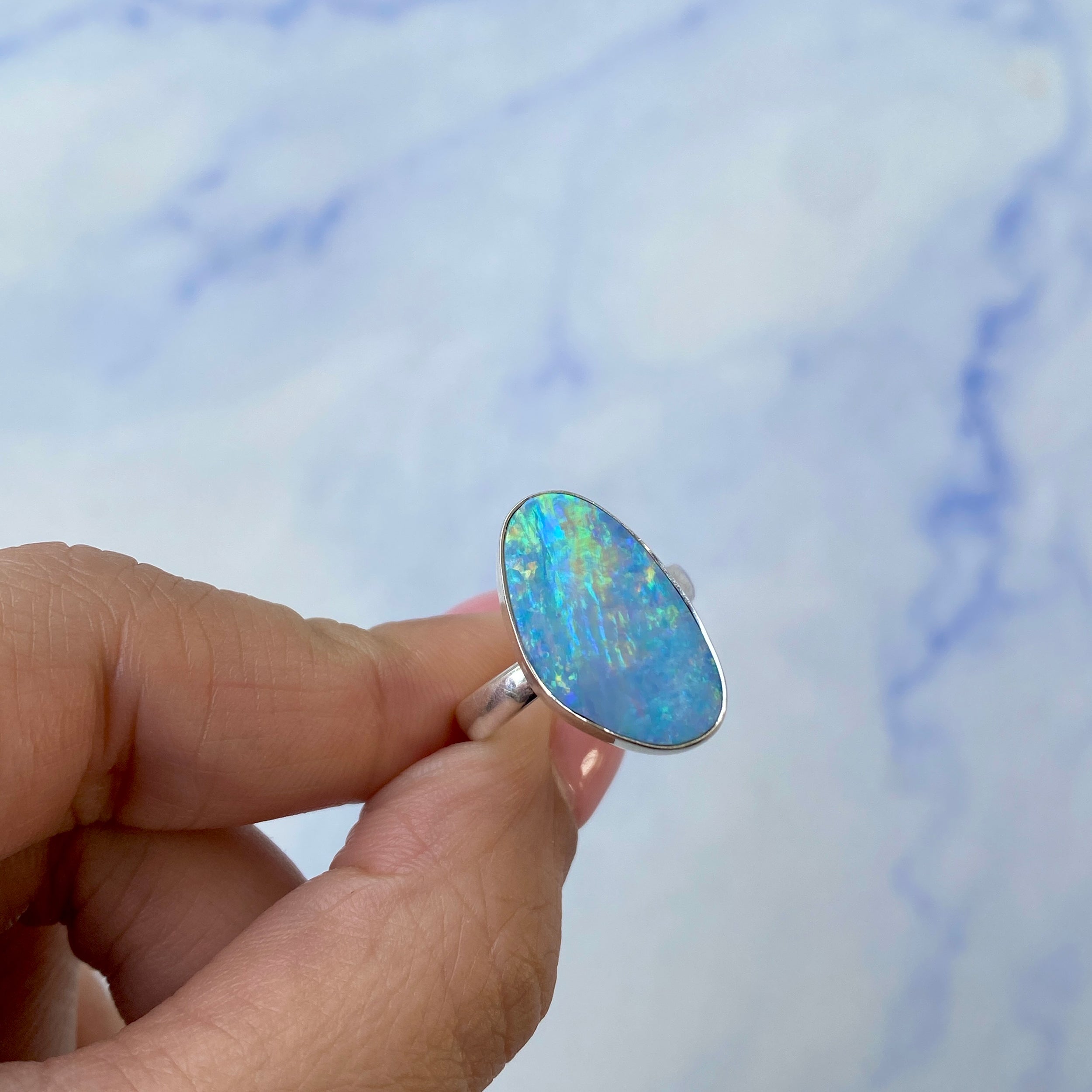 Australian Opal Adjustable Ring-(AOD-R-20.)