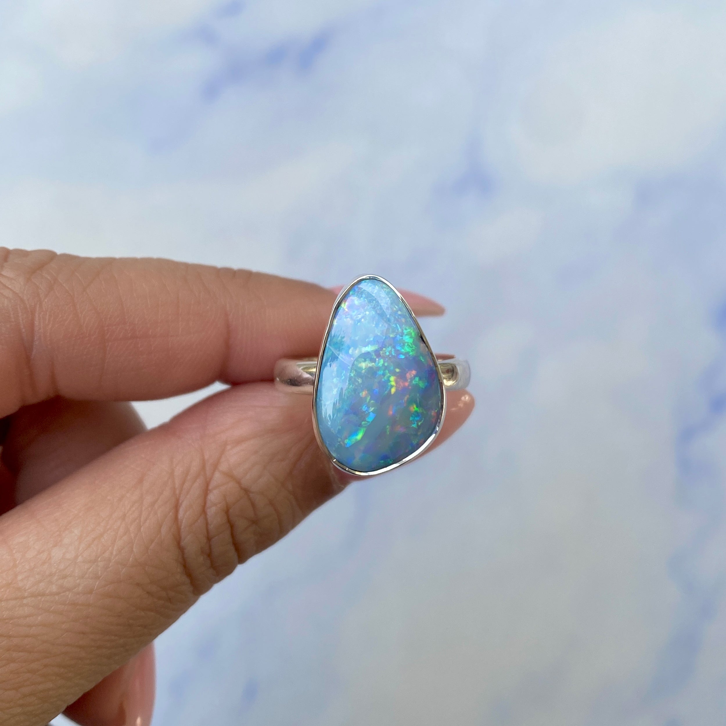 Australian Opal Adjustable Ring-(AOD-R-21.)