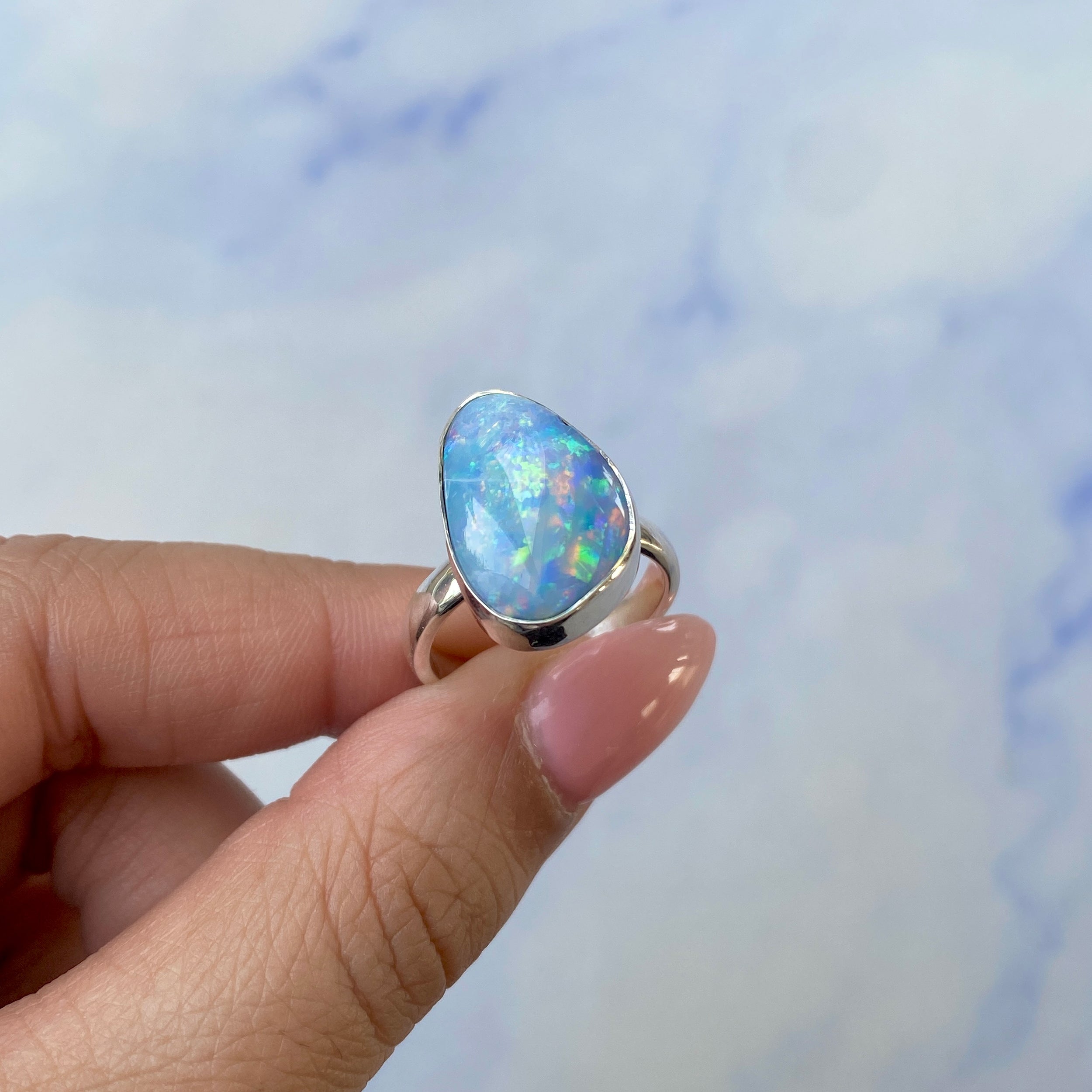 Australian Opal Adjustable Ring-(AOD-R-21.)