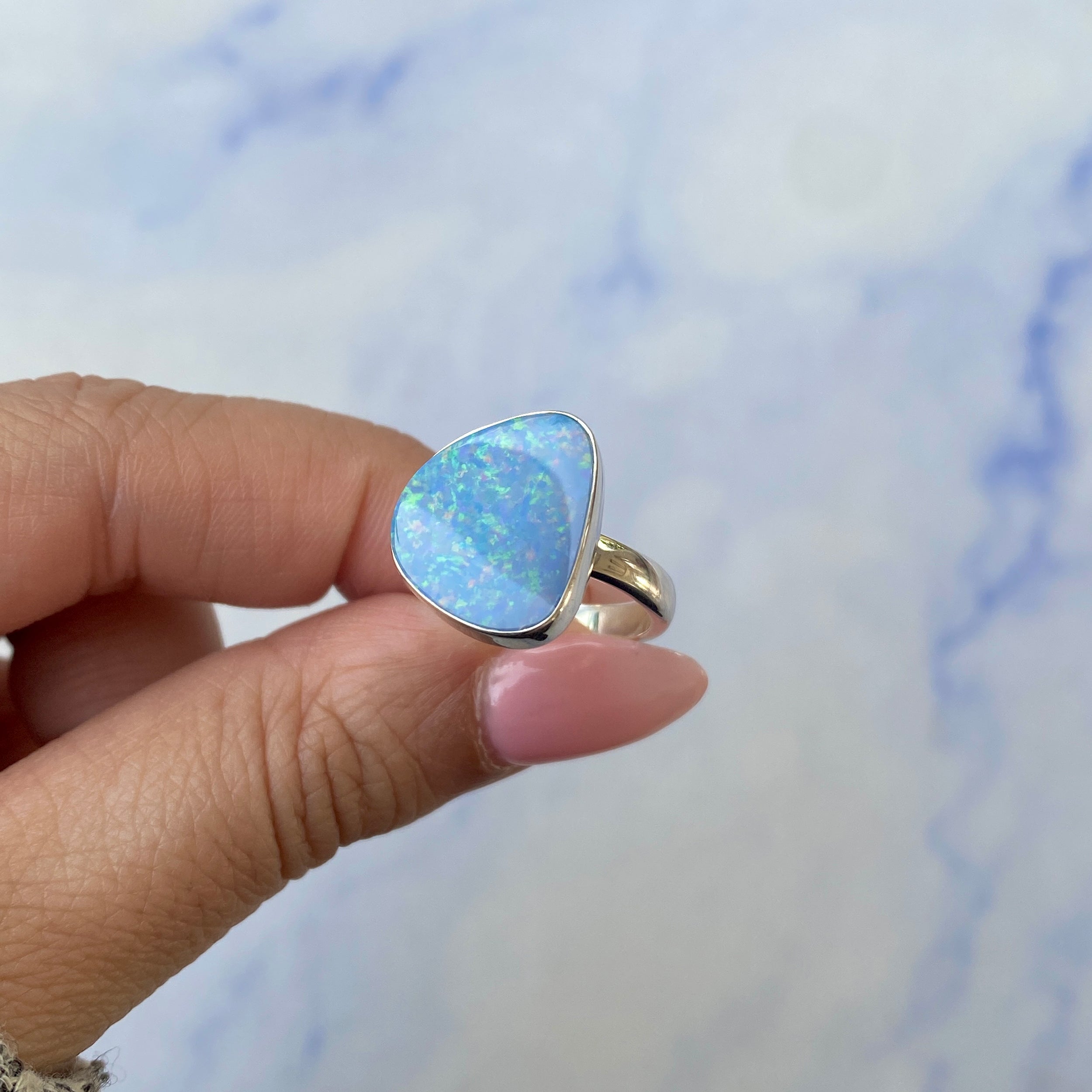 Australian Opal Adjustable Ring-(AOD-R-22.)