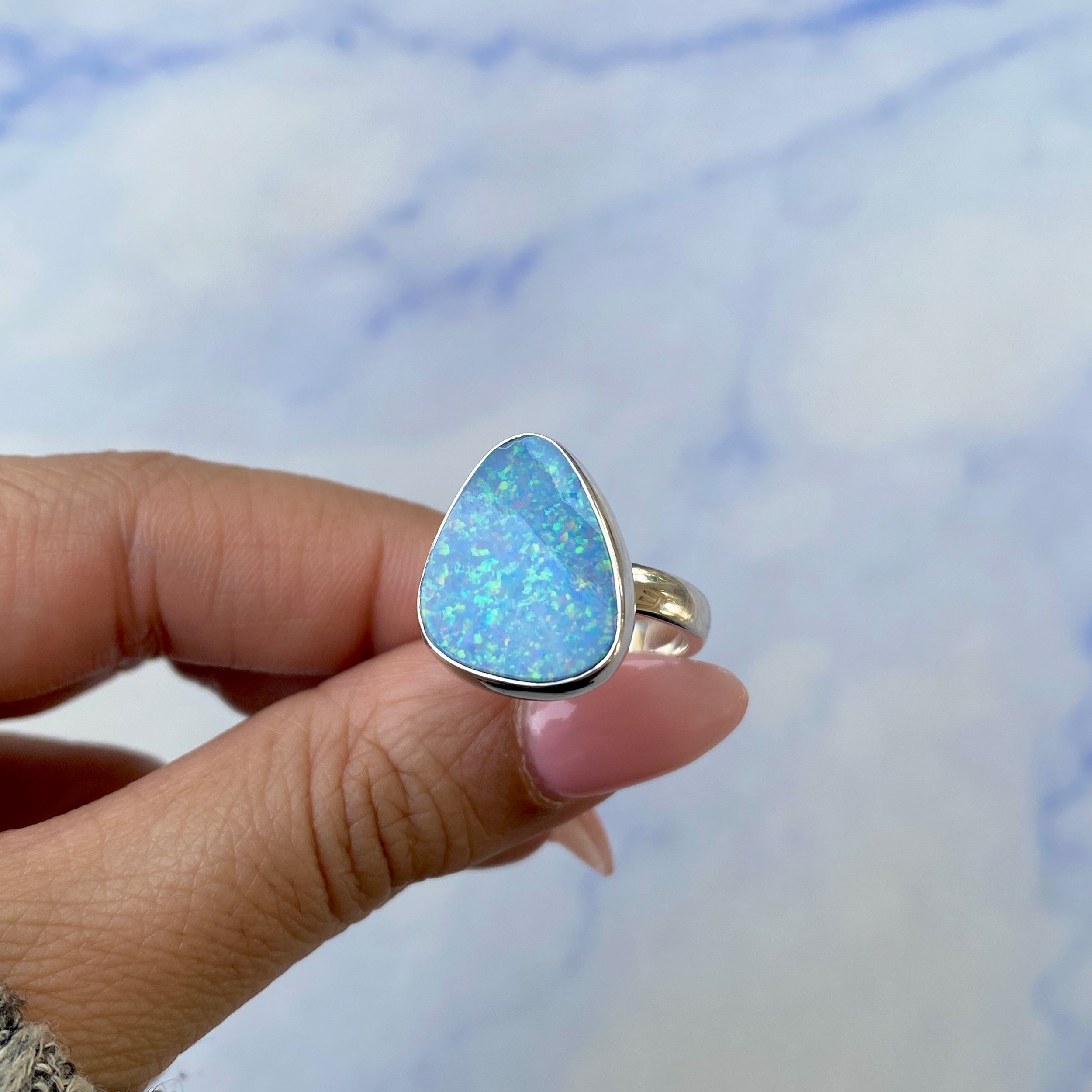 Australian Opal Adjustable Ring-(AOD-R-3.)