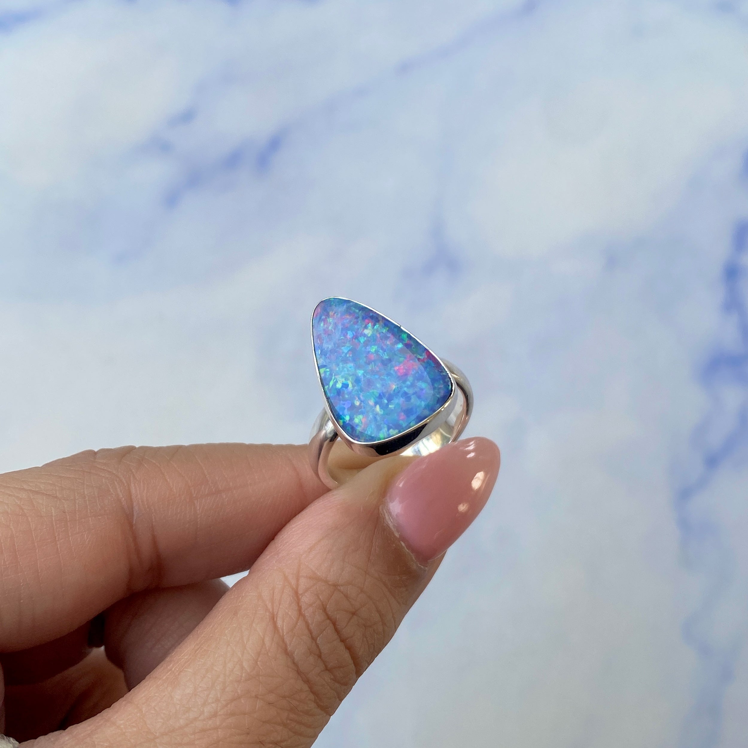 Australian Opal Adjustable Ring-(AOD-R-5.)