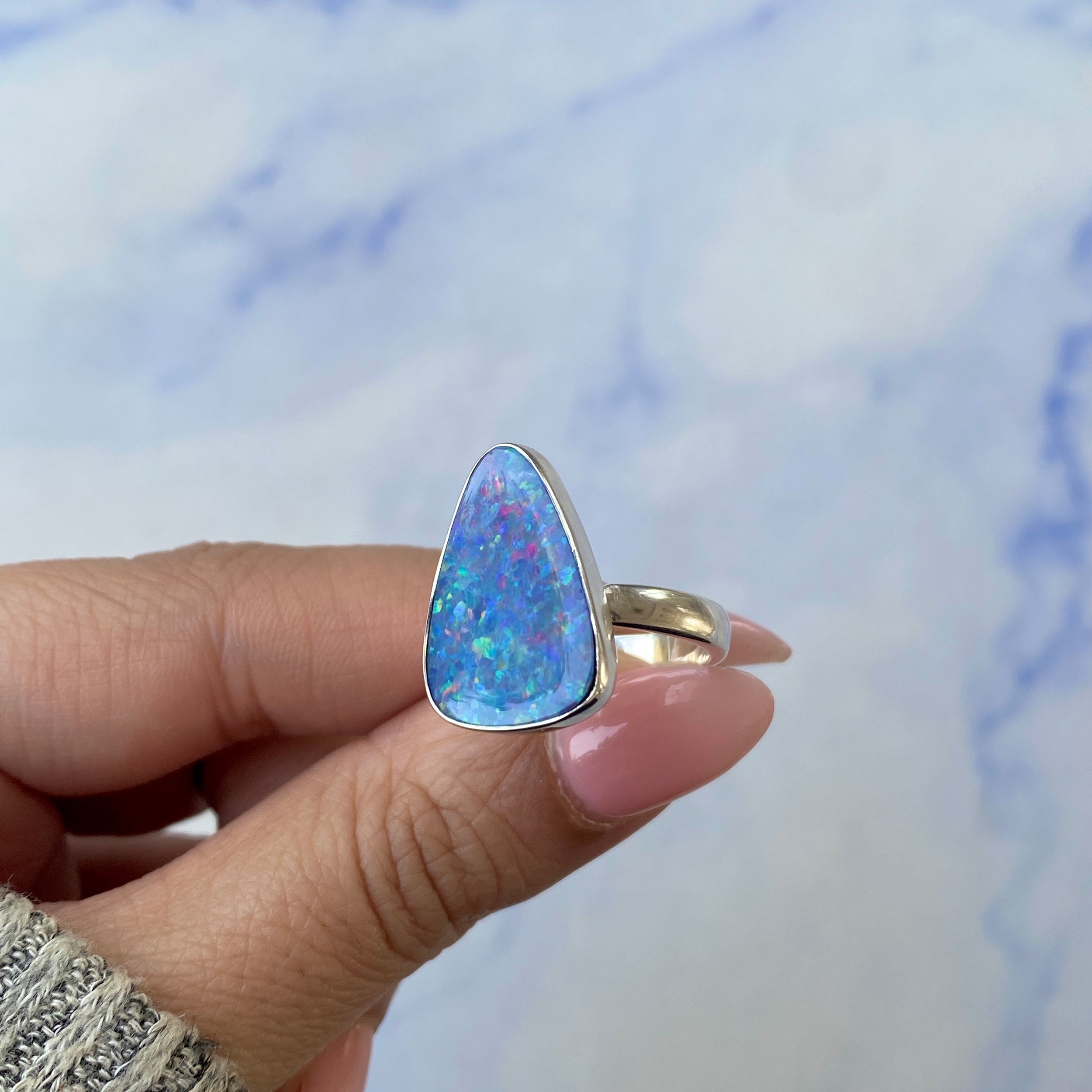 Australian Opal Adjustable Ring-(AOD-R-5.)