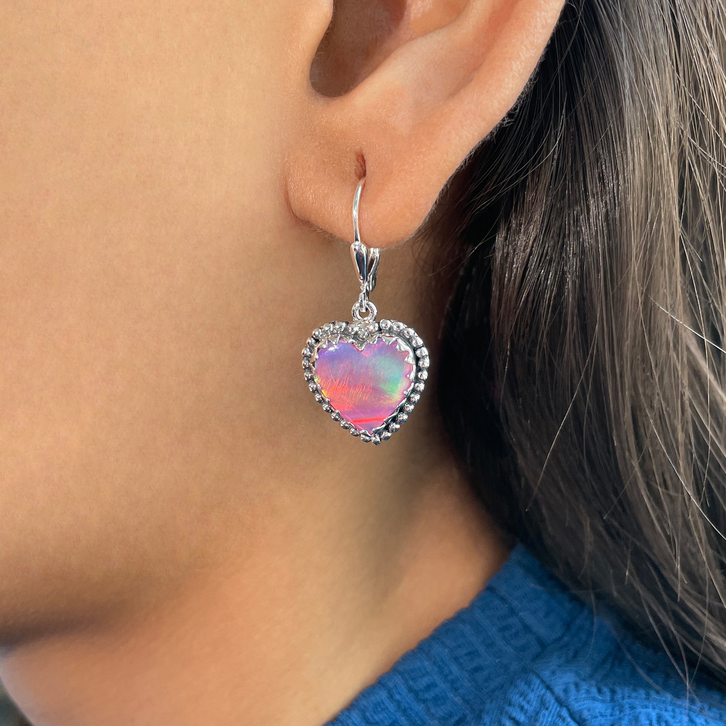 Aura Opal Earrings-(AOP-E-43.)