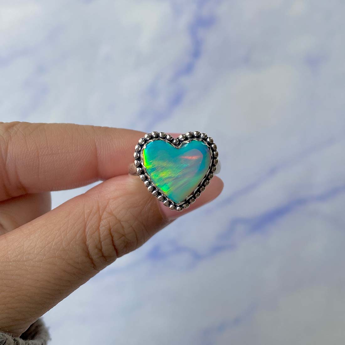 Aura Opal Adjustable Ring-(AOP-R-15.)