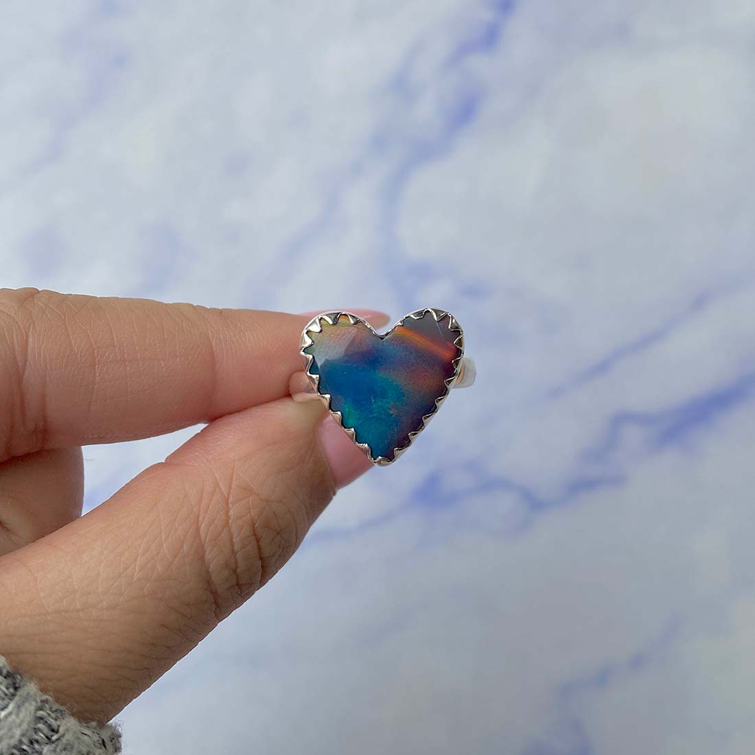 Aura Opal Adjustable Ring-(AOP-R-21.)