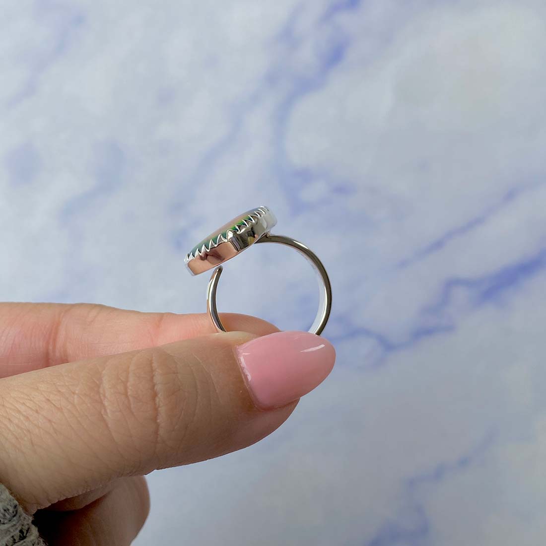 Aura Opal Adjustable Ring-(AOP-R-21.)