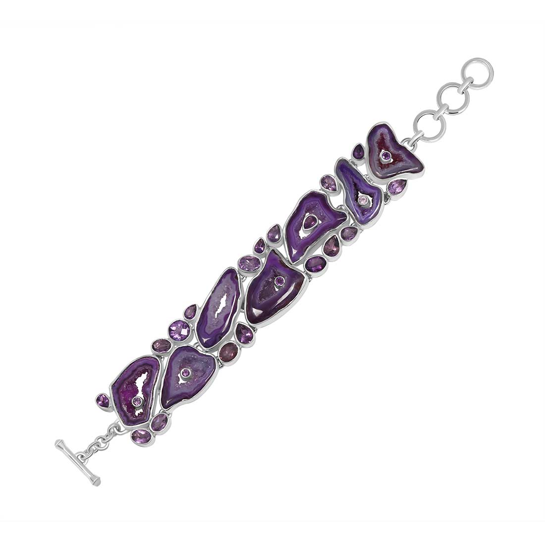 Purple Agate Bracelet-(APU-B-1.)