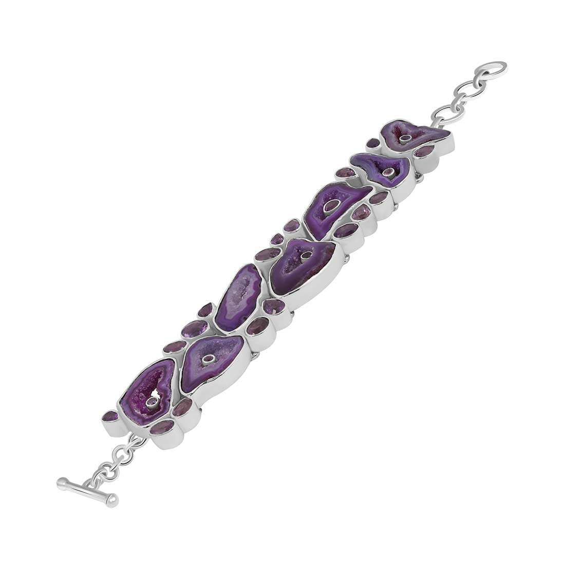 Purple Agate Bracelet-(APU-B-1.)