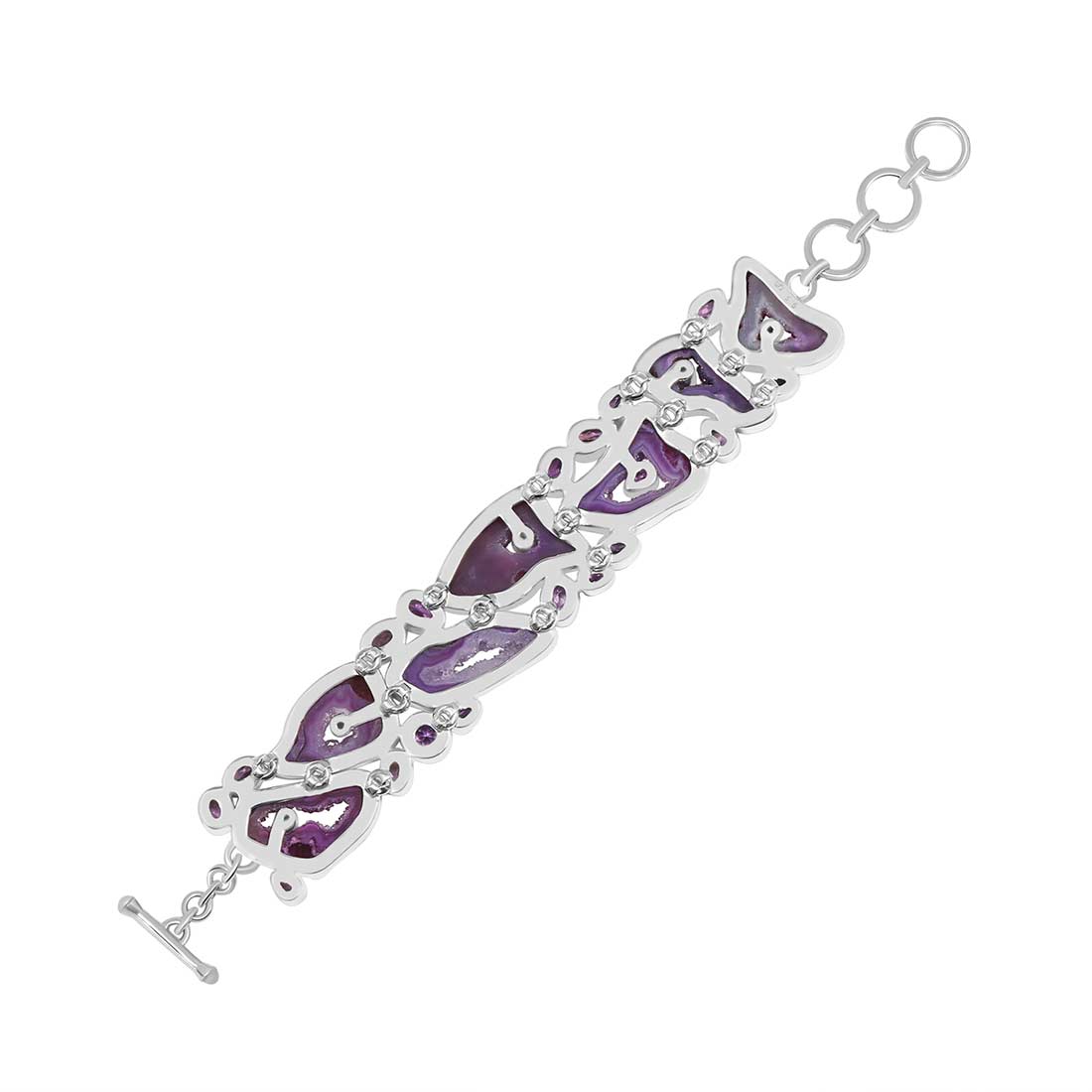 Purple Agate Bracelet-(APU-B-1.)