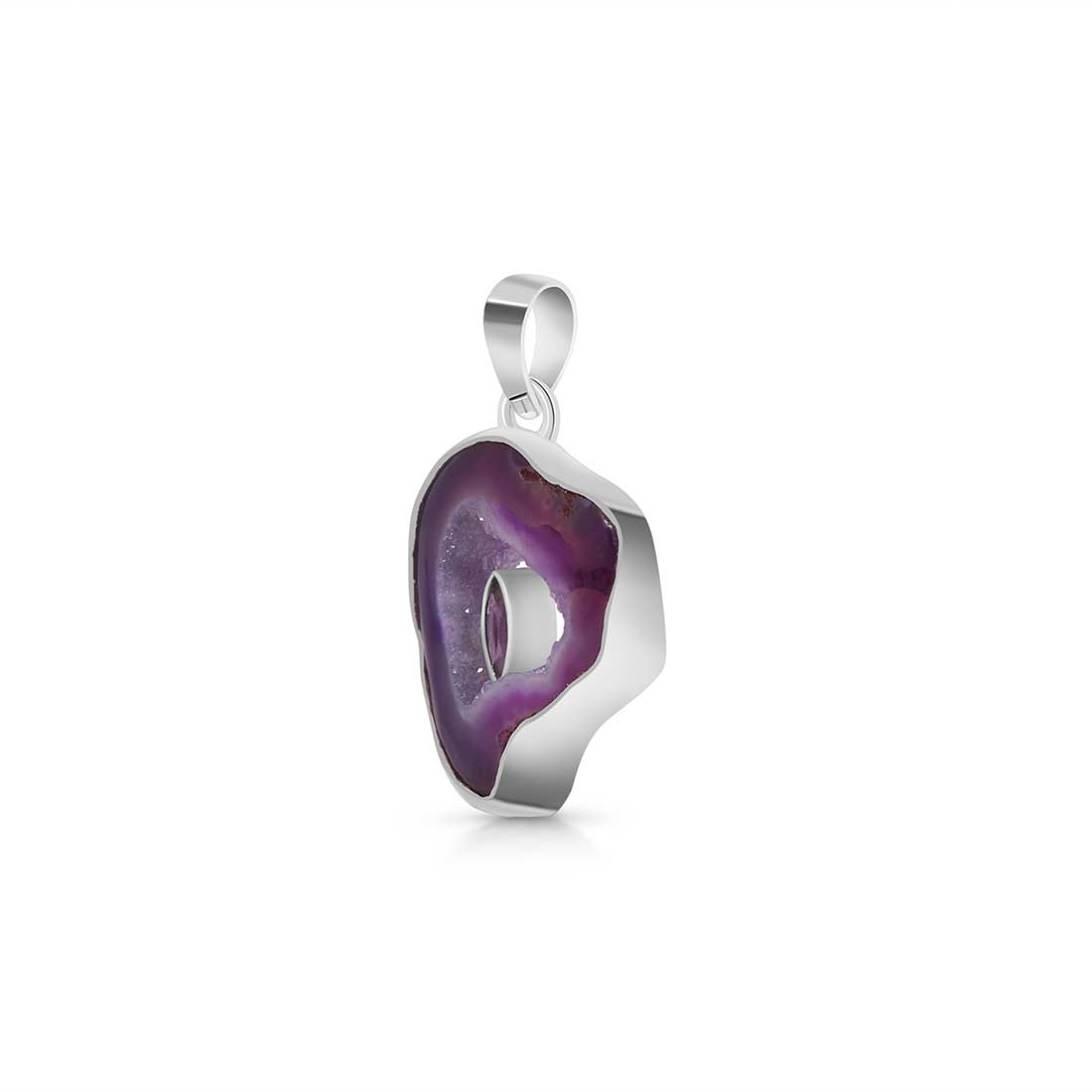 Purple Agate Pendant-(APU-P-1.)