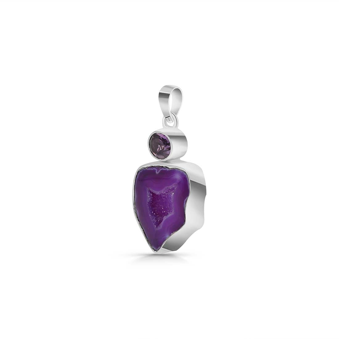 Purple Agate Pendant-(APU-P-10.)