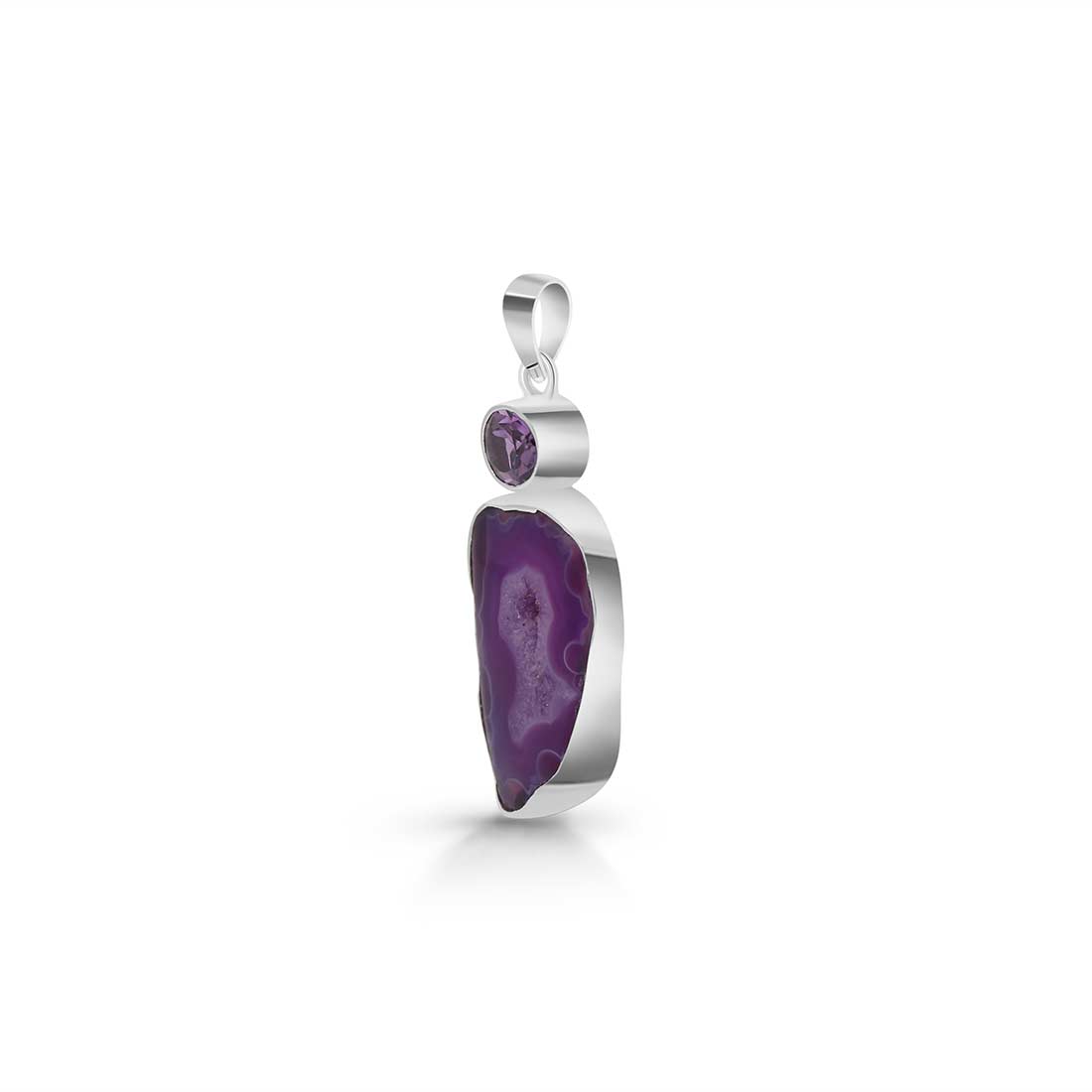 Purple Agate Pendant-(APU-P-14.)