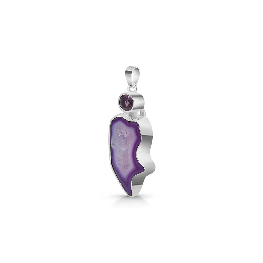 Purple Agate Pendant-(APU-P-20.)