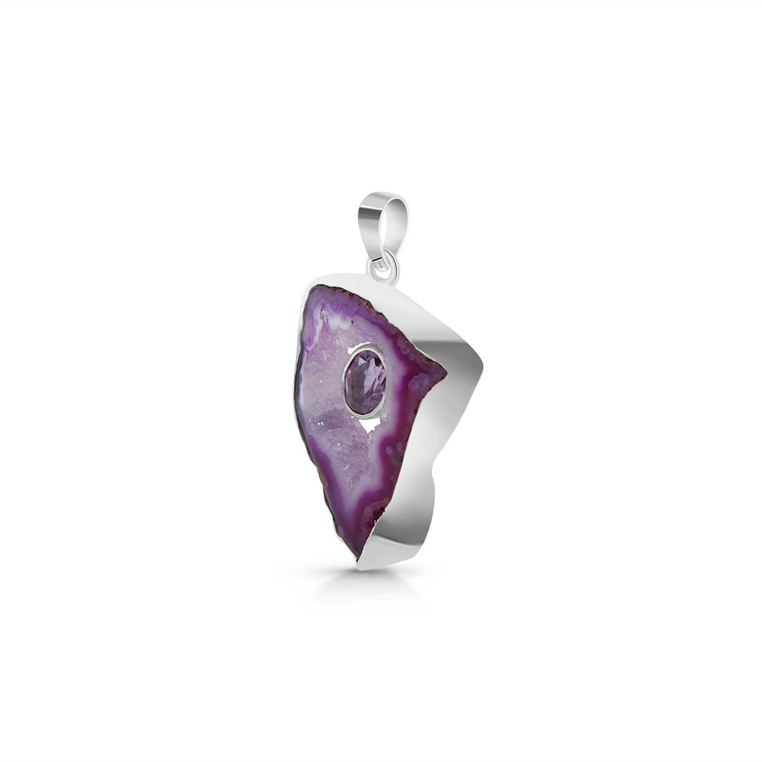 Purple Agate Pendant-(APU-P-25.)