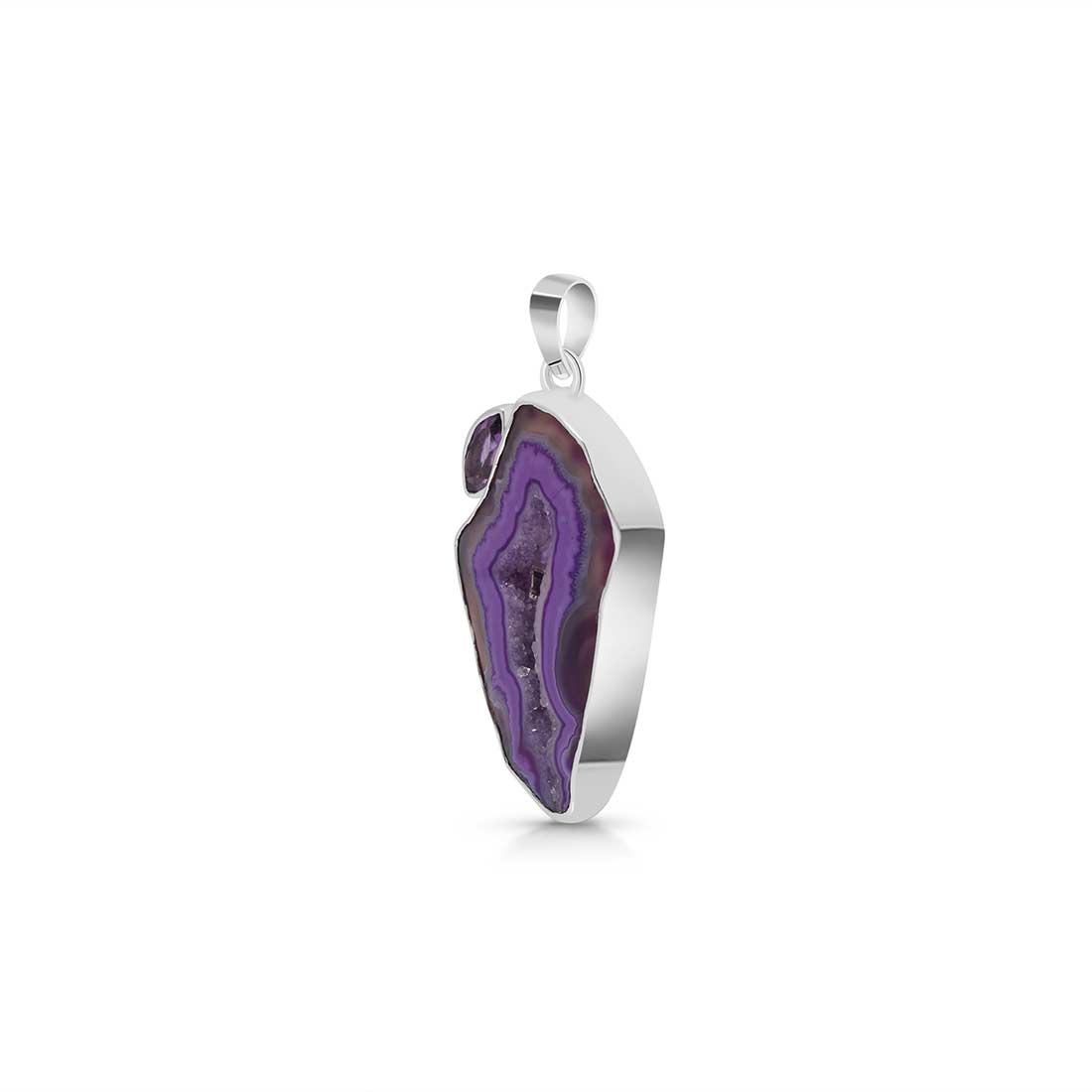 Purple Agate Pendant-(APU-P-27.)