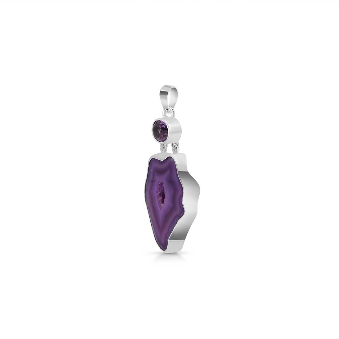 Purple Agate Pendant-(APU-P-28.)